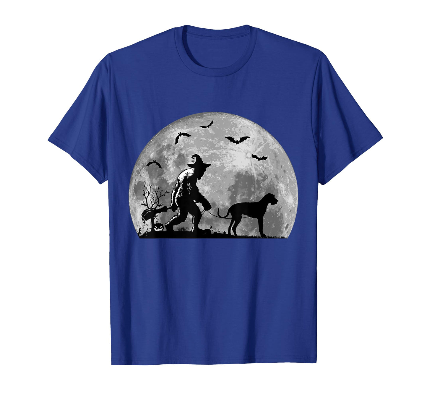 Bigfoot Walking Great Dane Dog Sasquatch Halloween T-Shirt