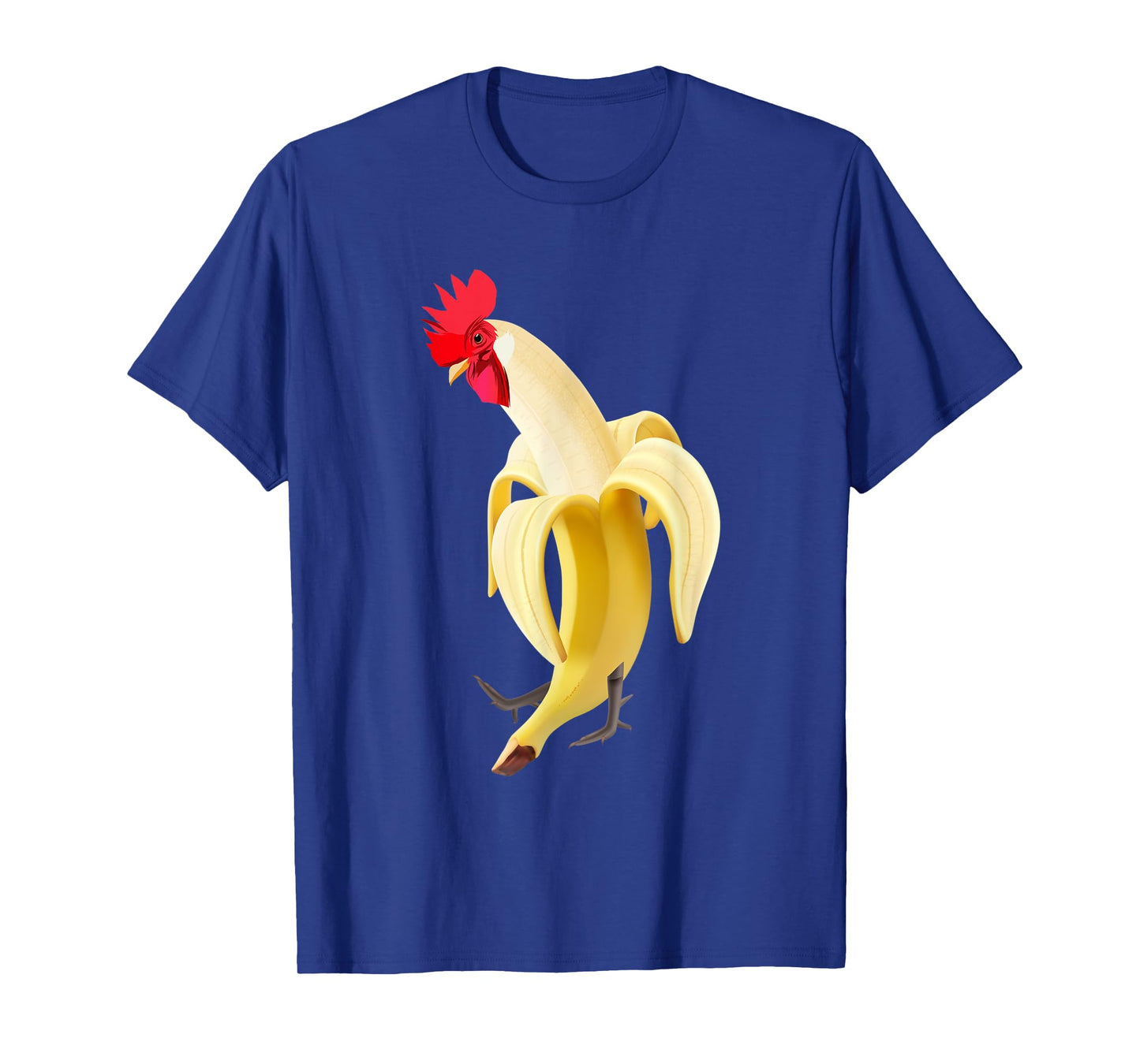 Funny Rooster Cockerel Chicken In Banana T-Shirt