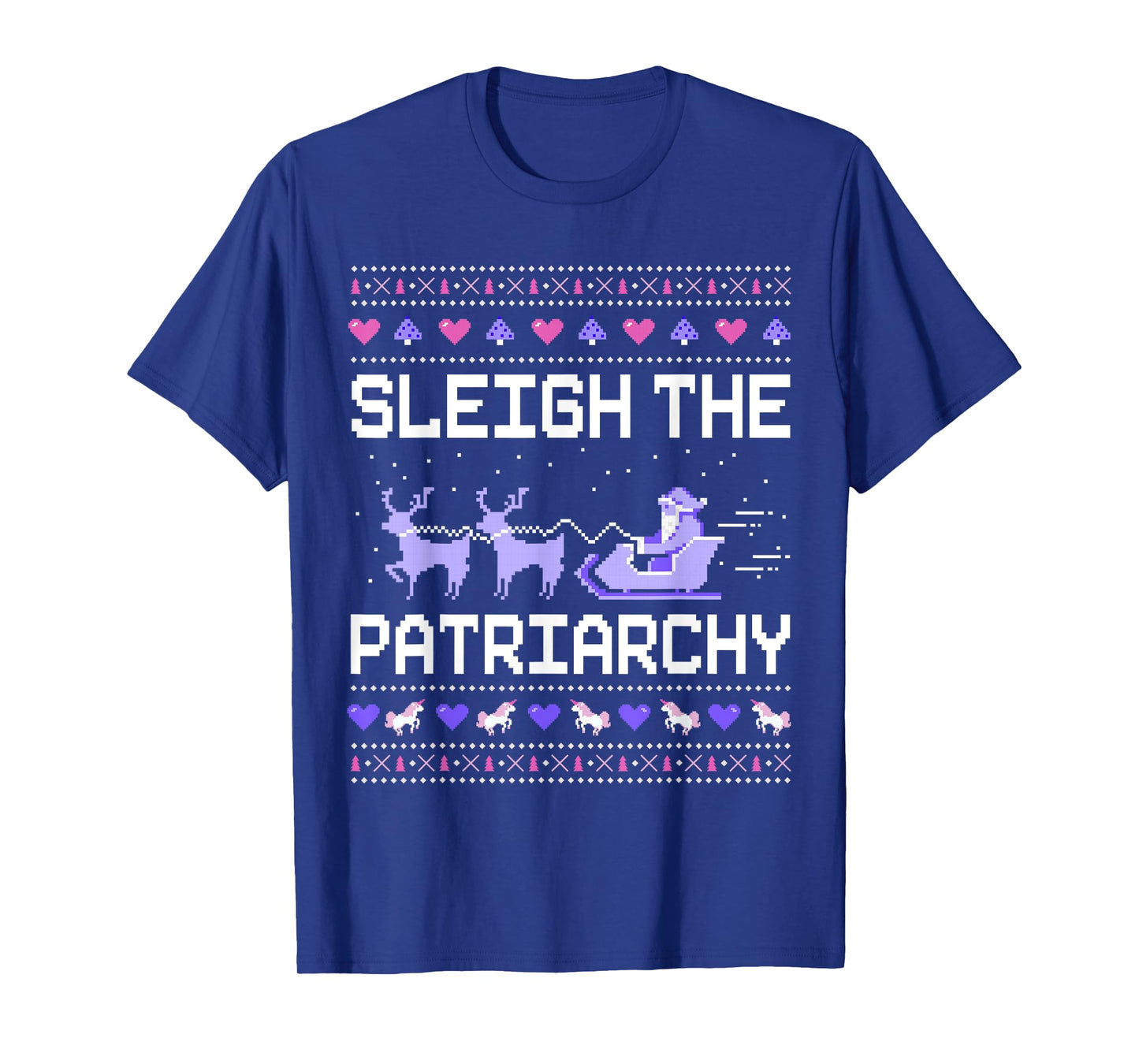 The Patriarchy Feminist Feminism Ugly Christmas Sleigh T-Shirt