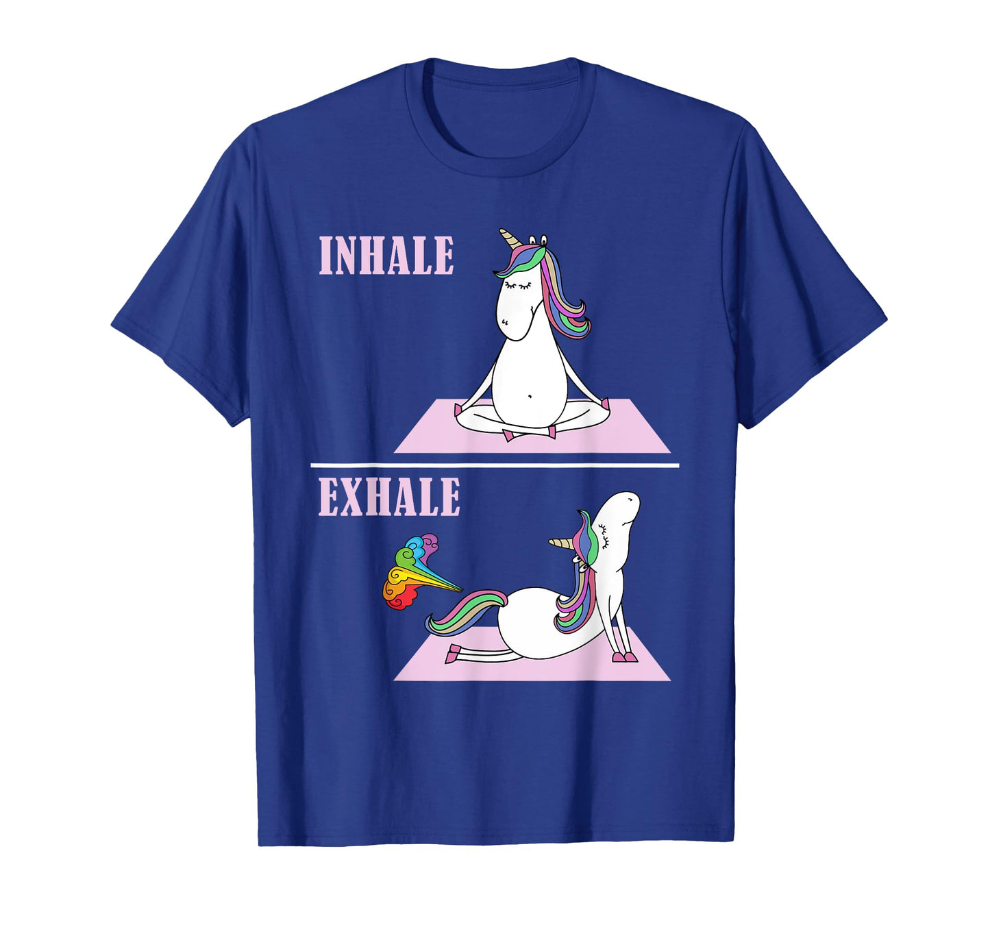 Unicorn Yoga Inhale Exhale Fart Funny T-Shirt