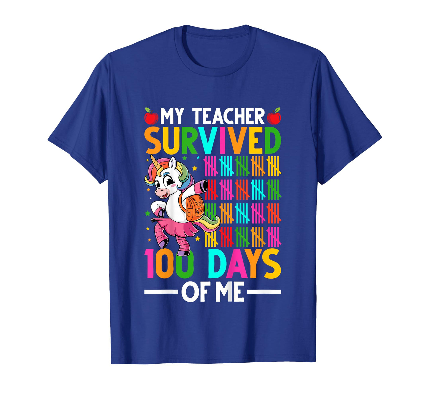 Kids My Teacher Survived 100 Days of Me 100th Day Of School Girls T-Shirt