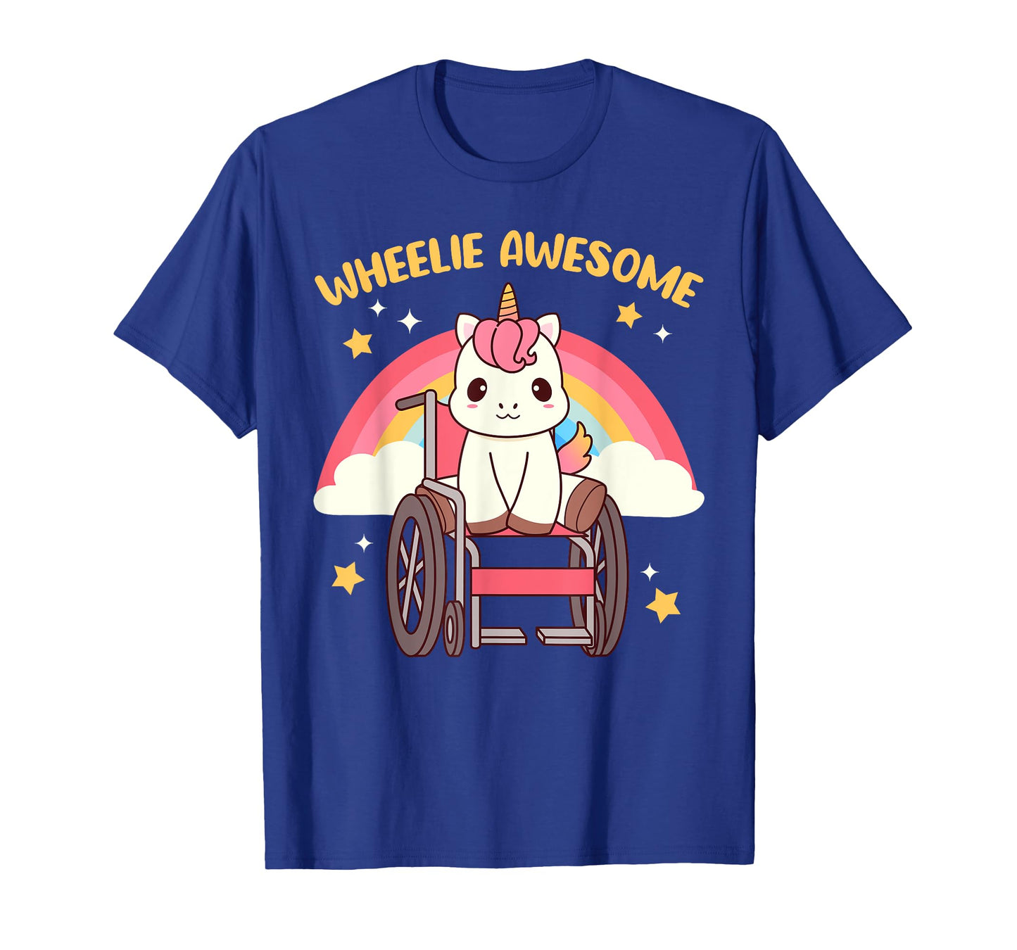 Handicap Wheelchair Designs For Girls And Women - Cute Kawaii Unicorn In A Wheelchair - Handicap Awareness Unicorn T-Shirt - Women's Black Short Sleeve T-Shirt - Small