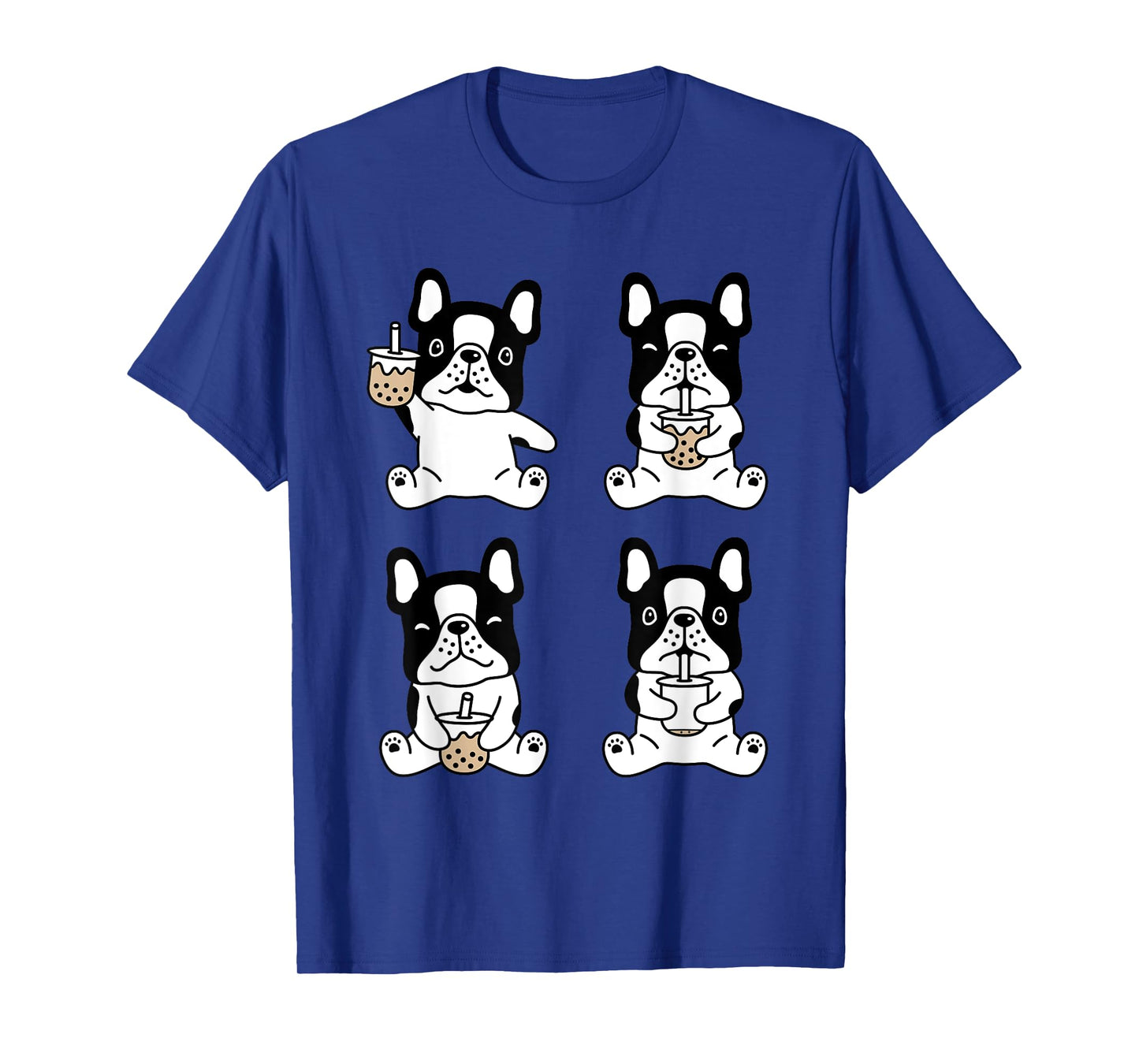 Kawaii French bulldog Bubble Tea Frenchie Dog Drink Boba Tea T-Shirt