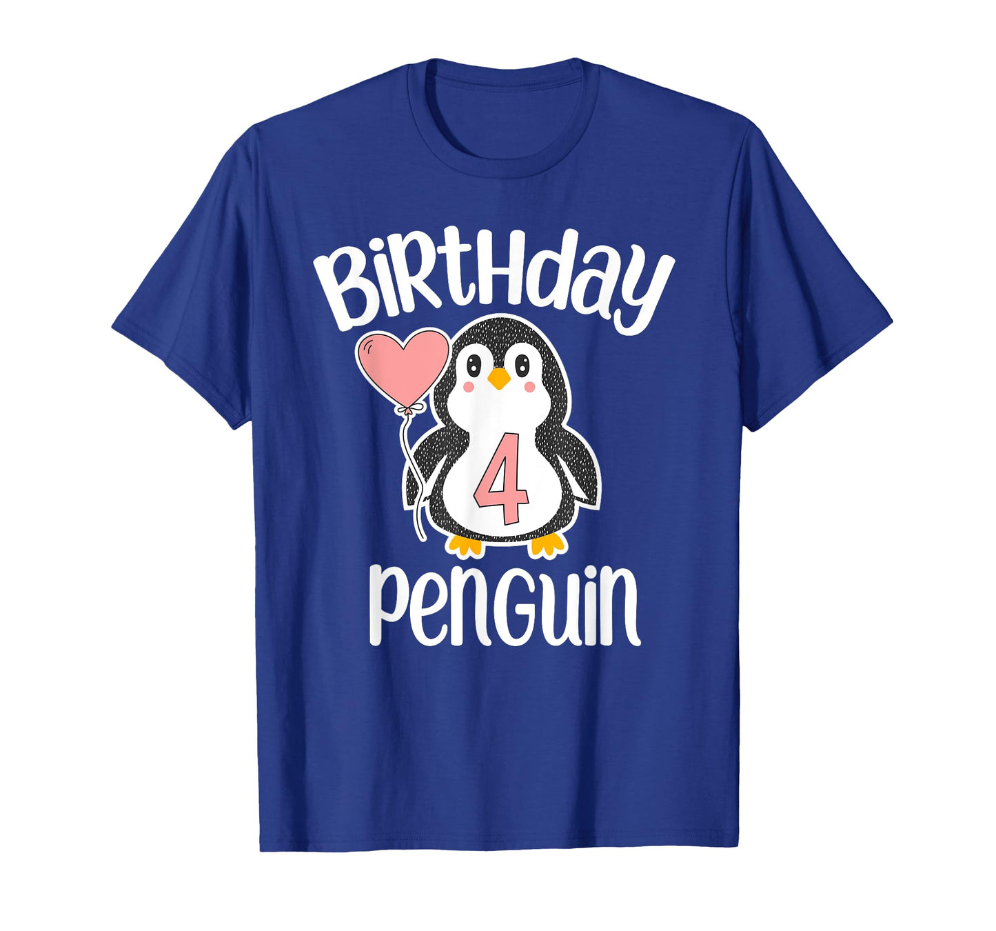 4th Birthday Penguin Shirt - 4 Year Old Birthday T-Shirt T-Shirt
