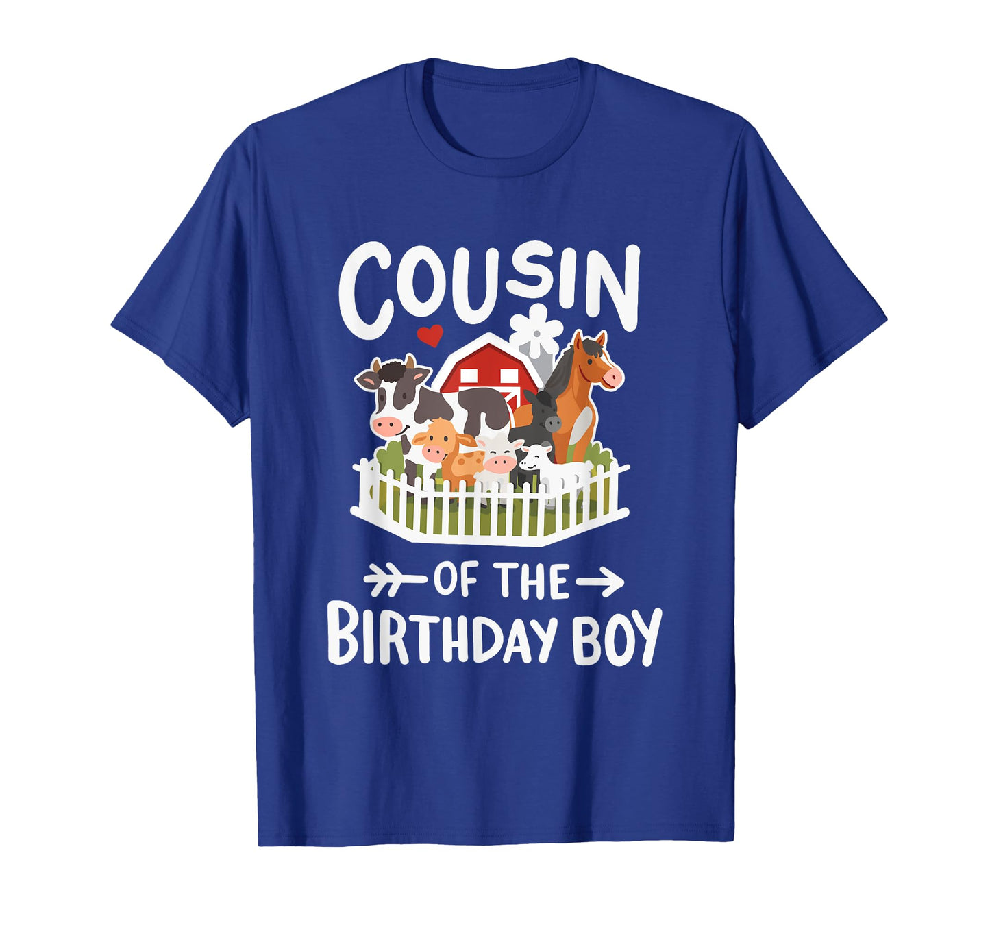 Cousin Of The Birthday Boy Farm Animals Bday Family Matching T-Shirt