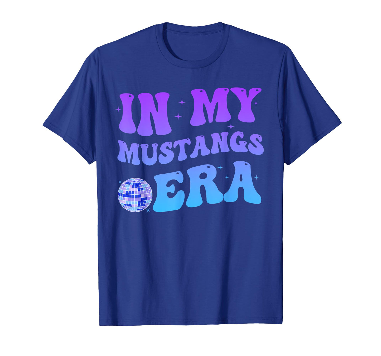 In My Mustangs Era Back to School Spirit Game Retro Groovy T-Shirt
