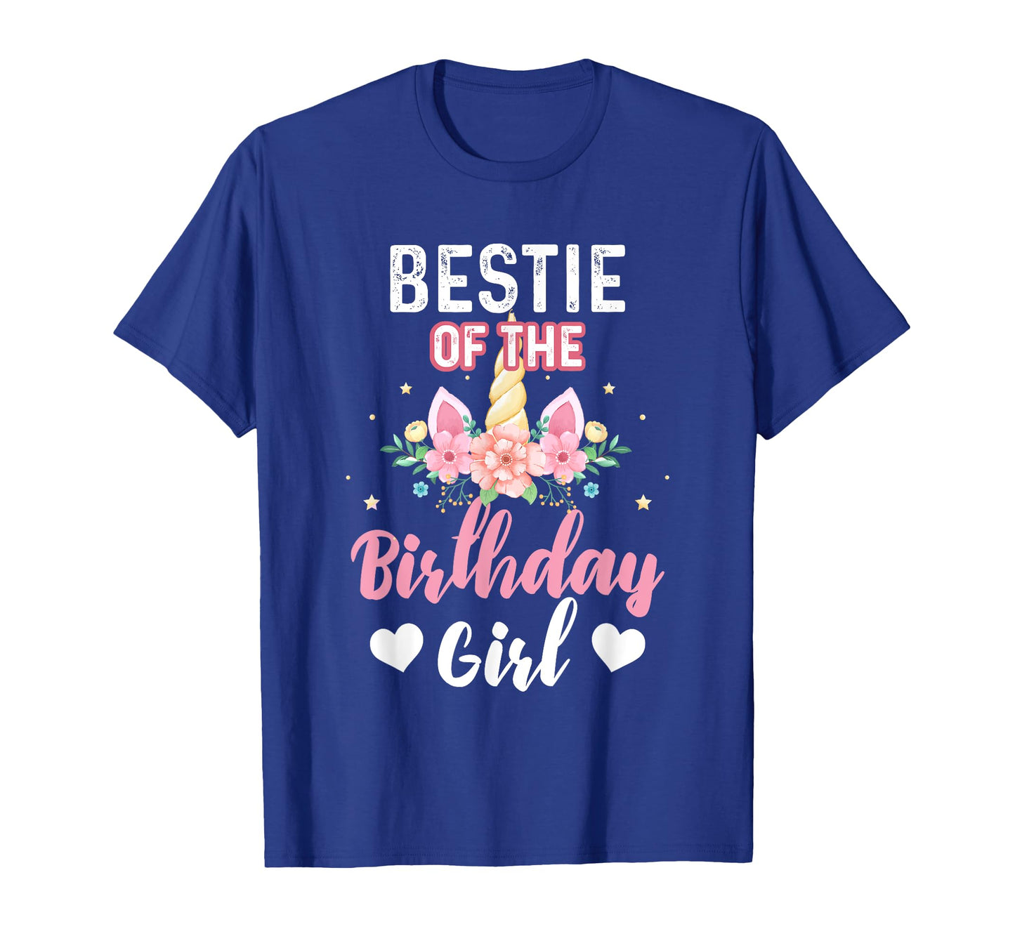 Bestie of the Birthday Girl Unicorn Family Matching Birthday T-Shirt