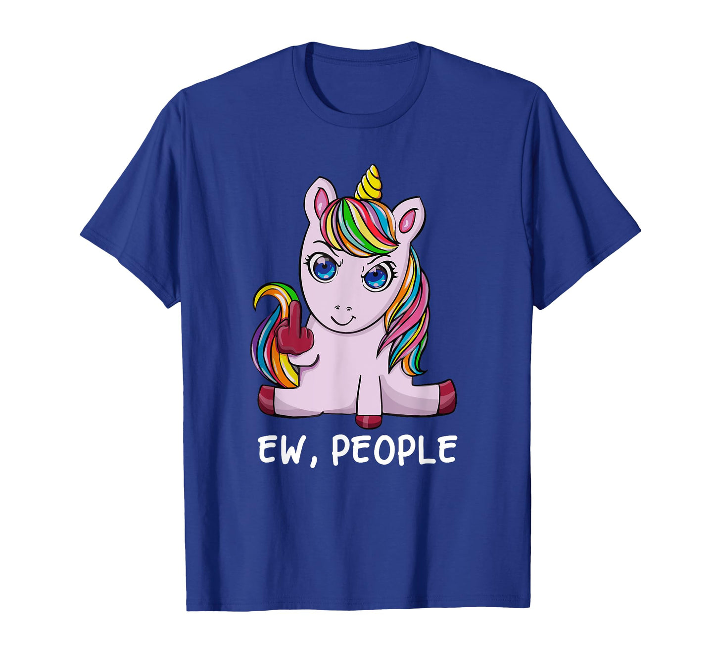 Funny Ew, People I Hate People Antisocial Unicorn T-Shirt