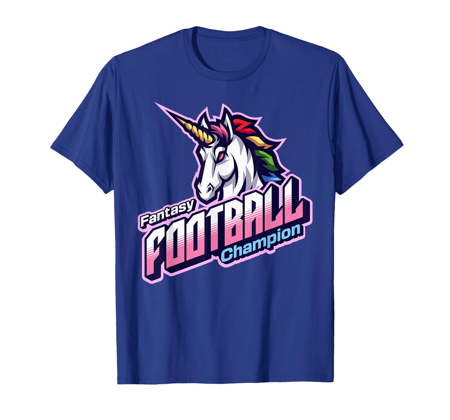 Fantasy Football Champion Funny Mens First Place Unicorn T-Shirt
