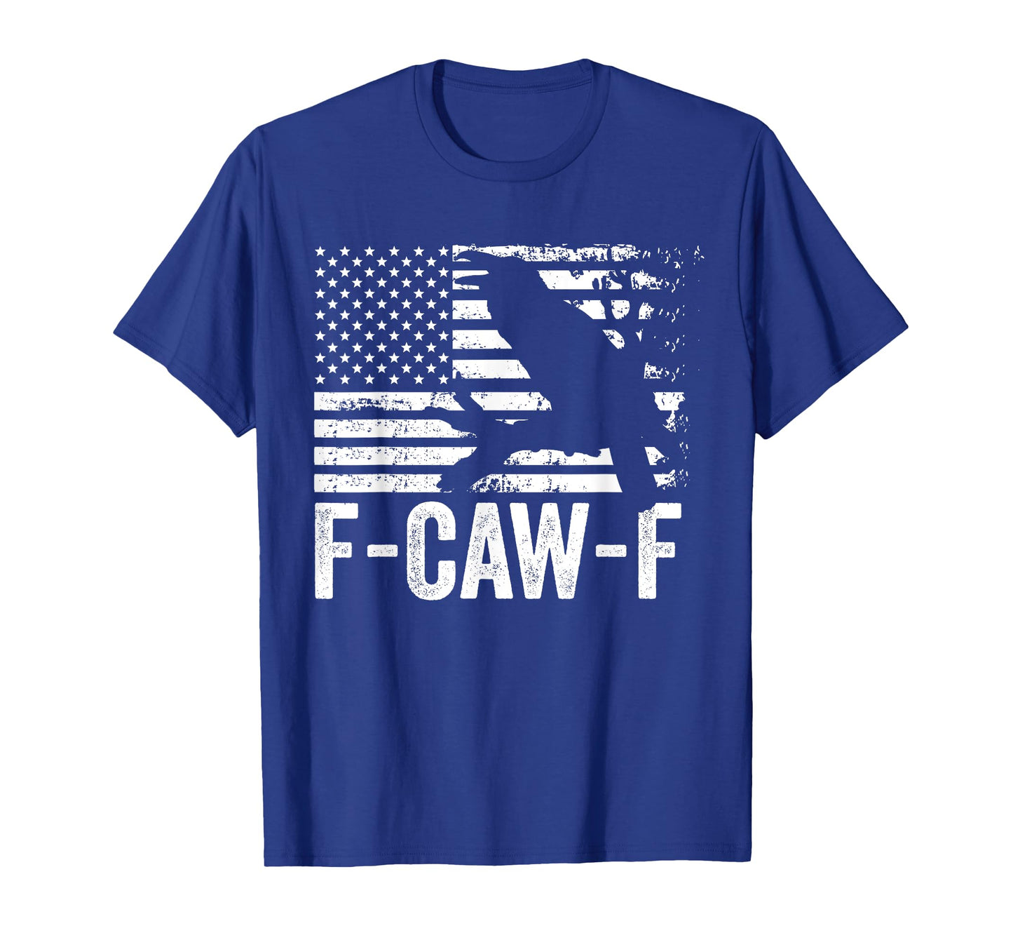 F-Caw-F Black Crow Black Bird Retro USA Flag Vintage F-Caw-F T-Shirt