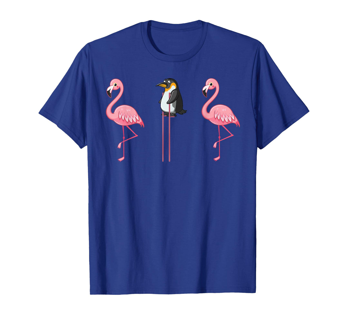 Flamingo Penguin On Stilts Tshirt Flamingo Lover Gifts T-Shirt