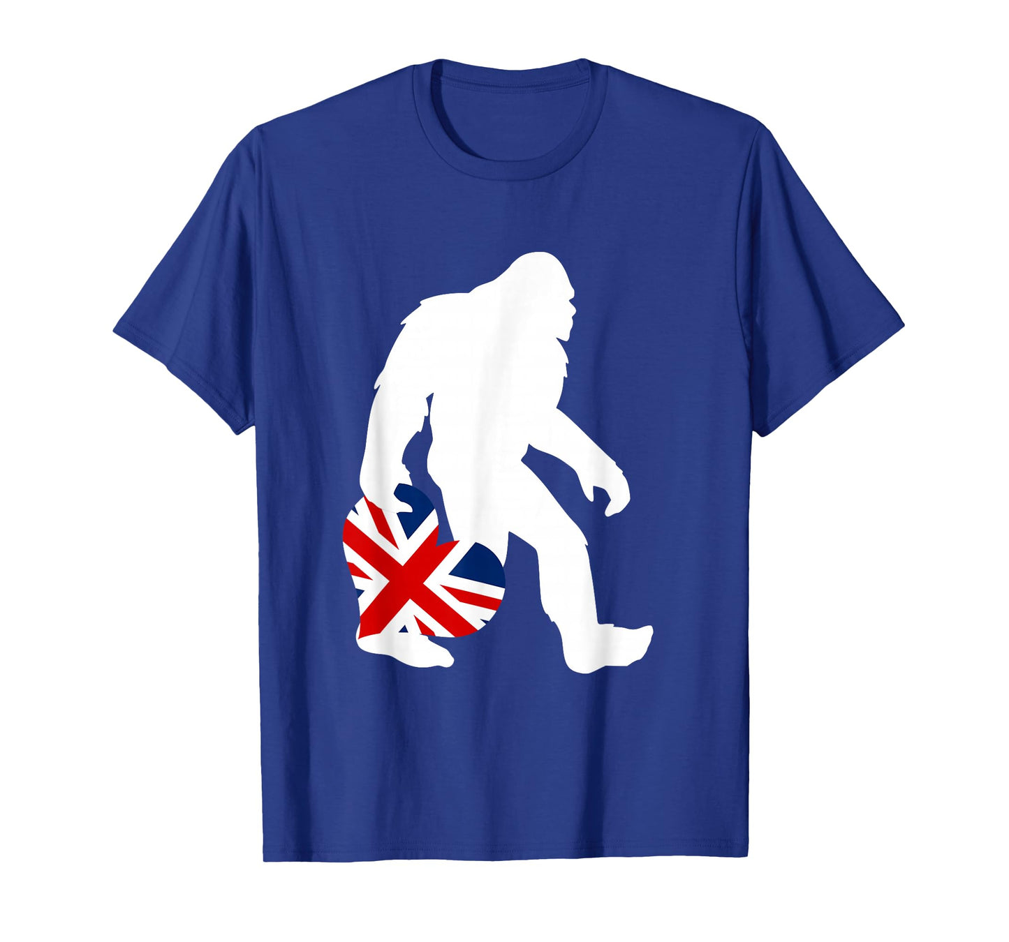Funny British Bigfoot United Kingdom Flag T-Shirt