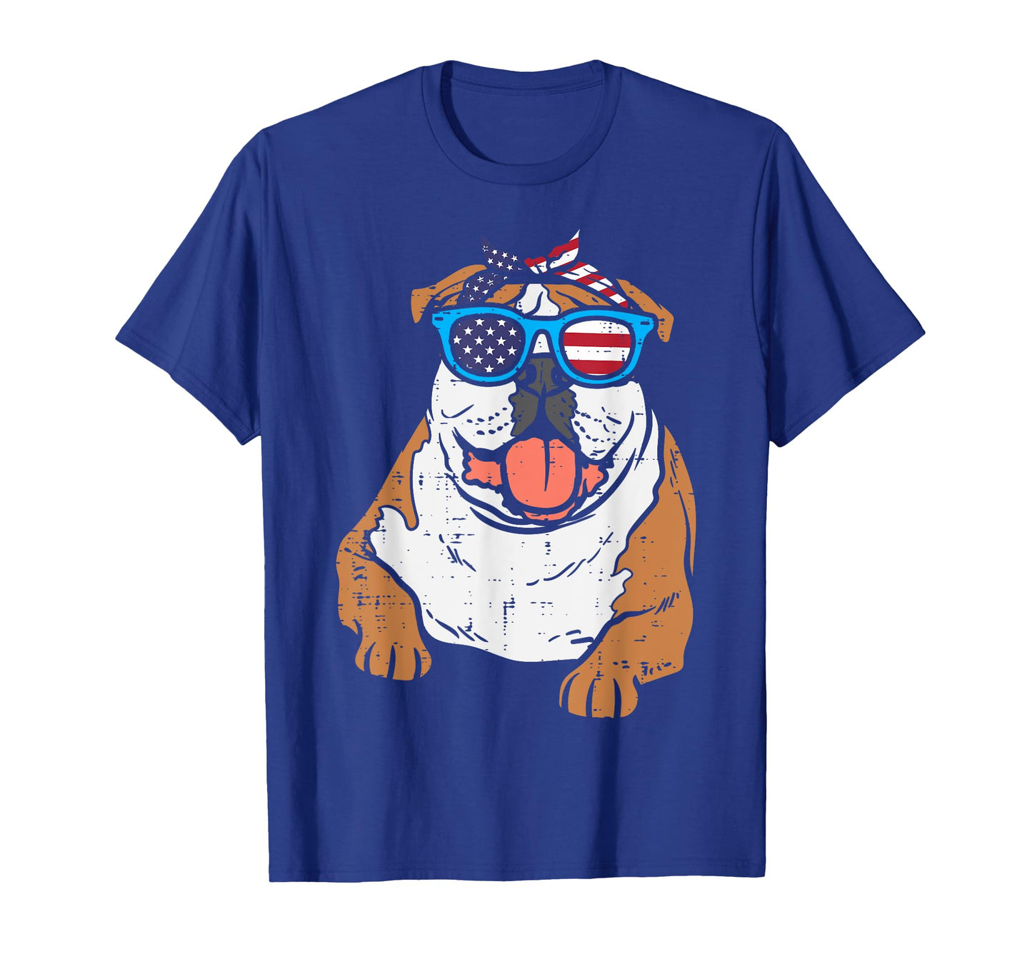 Bandana English Bulldog American USA 4th Of July Fourth Dog T-Shirt for Women Kids Men