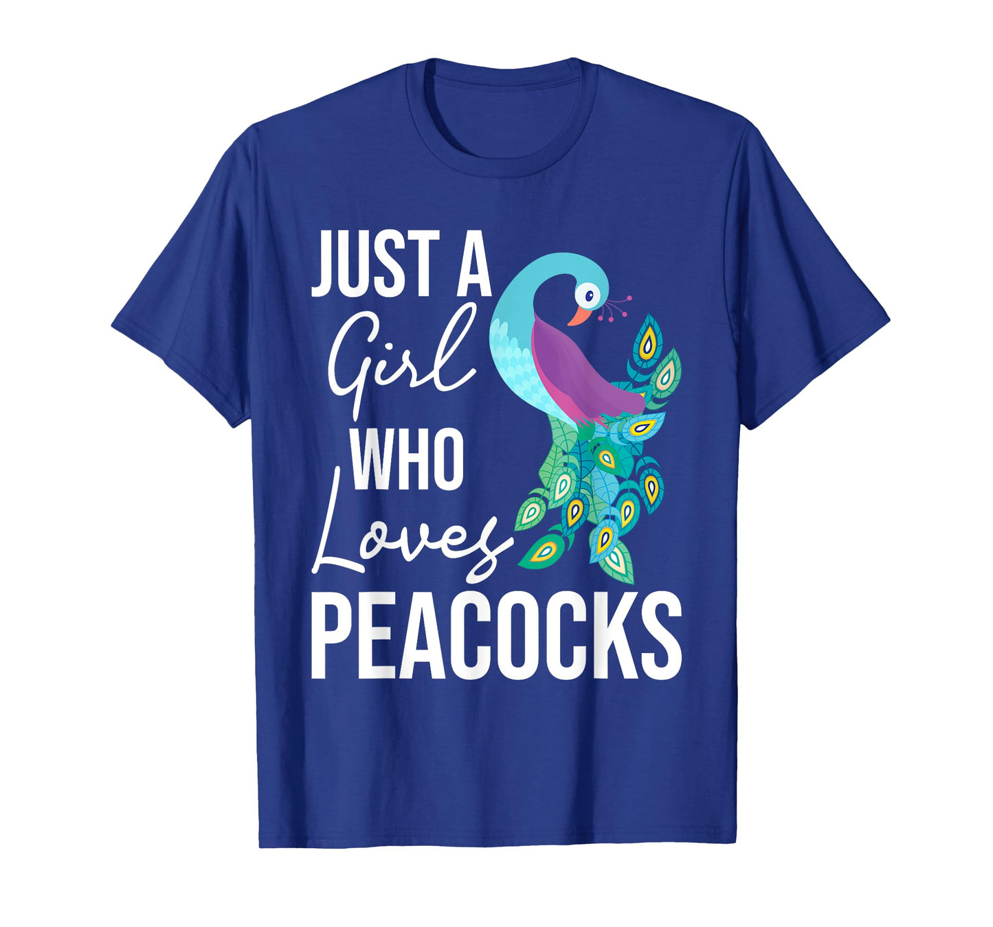 A Girl Who Loves Peacocks - Zookeeper Ornithologist T-Shirt