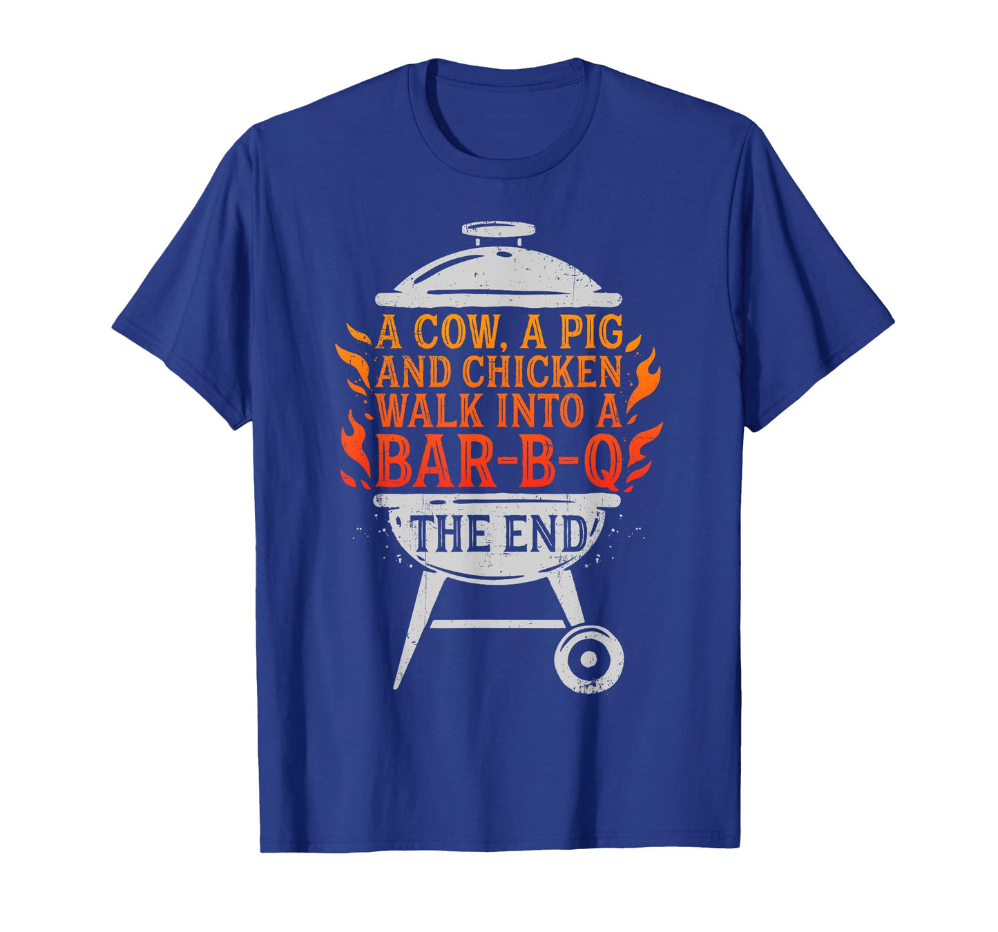 Chef A Cow A Pig And A Chicken Walk Into A BBQ Barbecue T-Shirt