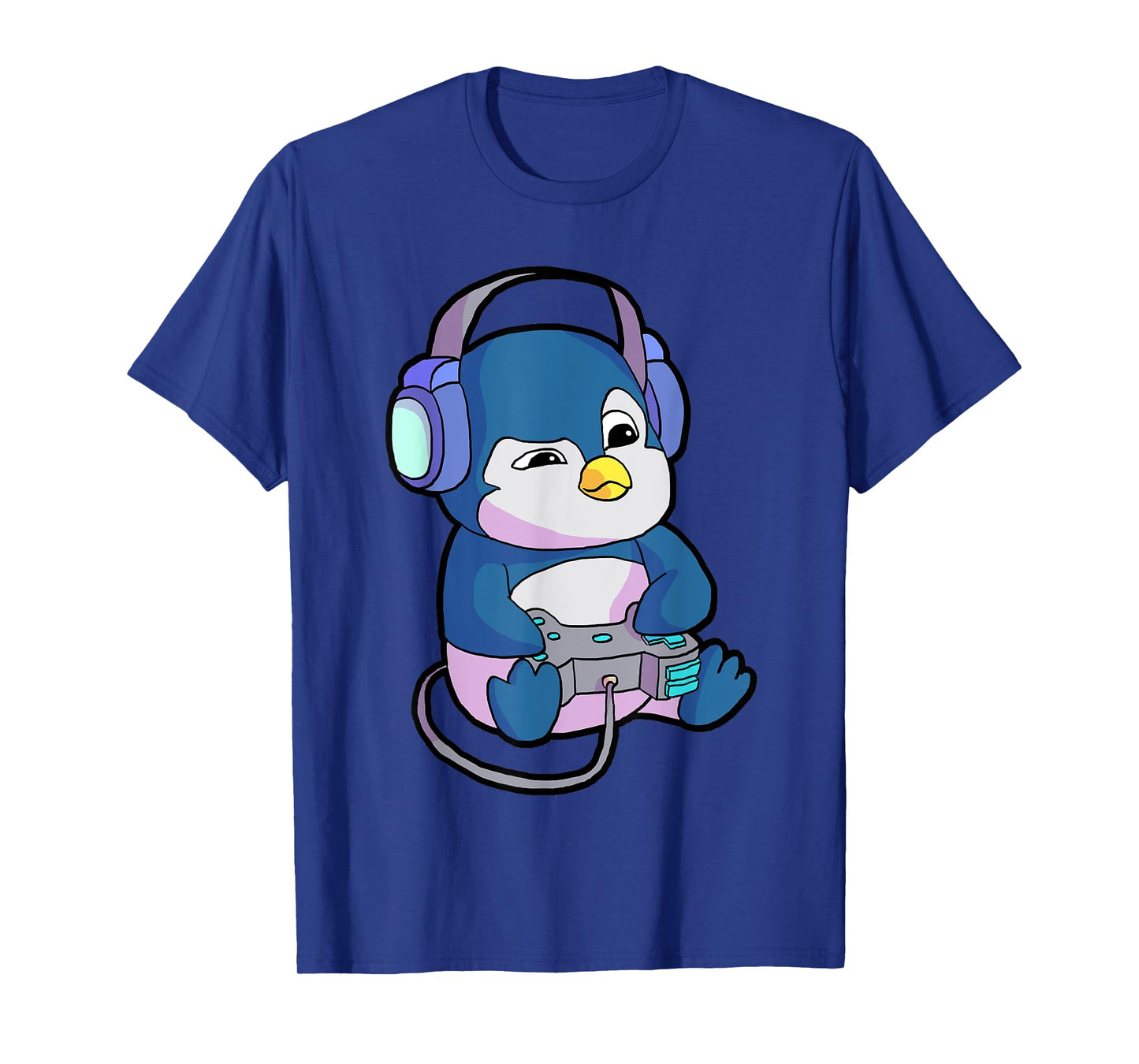 Funny Gamer Gifts & Gaming Shirts for Men & Boys - Unisex-Adults, Kids - Black - Short Sleeve - T-Shirt - Small - Modern - Gamer Penguin Theme - Christmas, Birthday