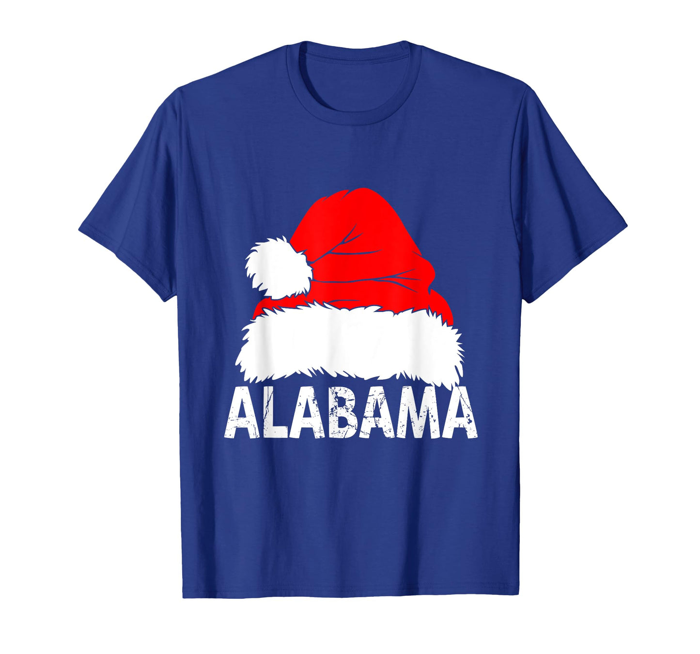 Christmas Santa Hat Alabama State Lover Family Matching T-Shirt