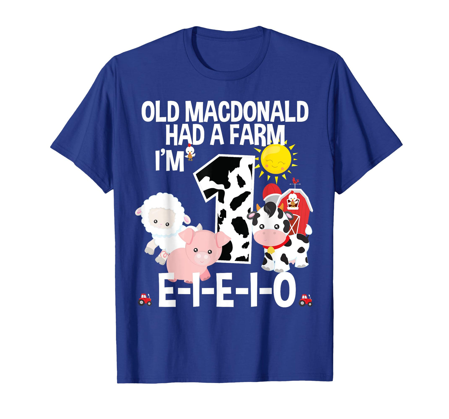 Toddler Kids Old MacDonald 1st Birthday Party Nursery Song T-Shirt