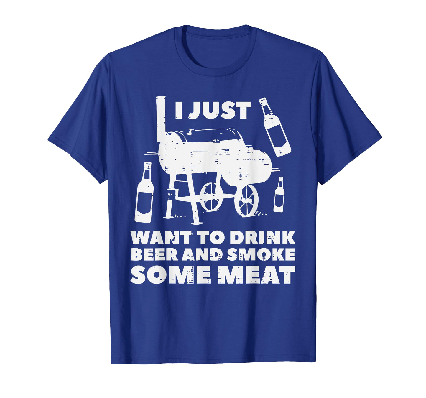 Just Want To Grill Some Meat Fun Bbq Barbecue Grill Dad Men T-Shirt