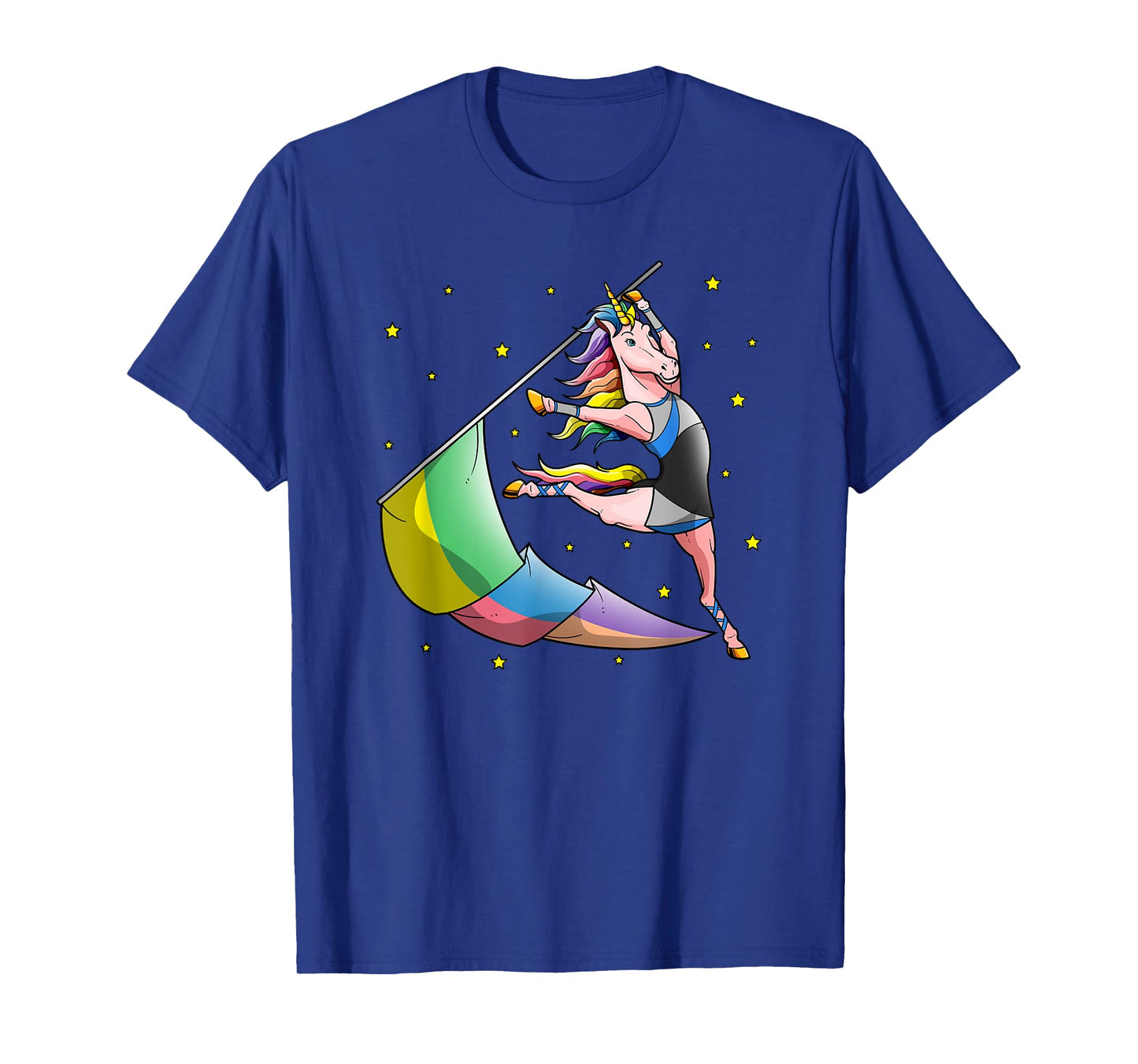 Color Guard Unicorn Winter Guard Flag Tossing Gifts Girls T-Shirt