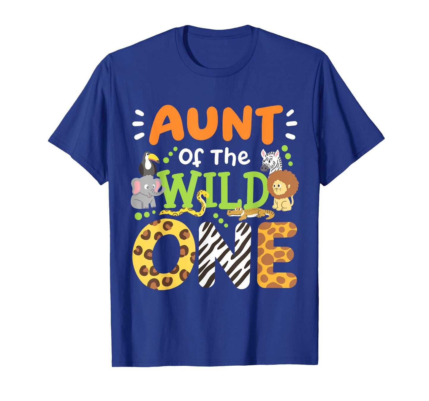 Aunt Of The Wild One Kids Boys Safari Zoo Birthday Family T-Shirt