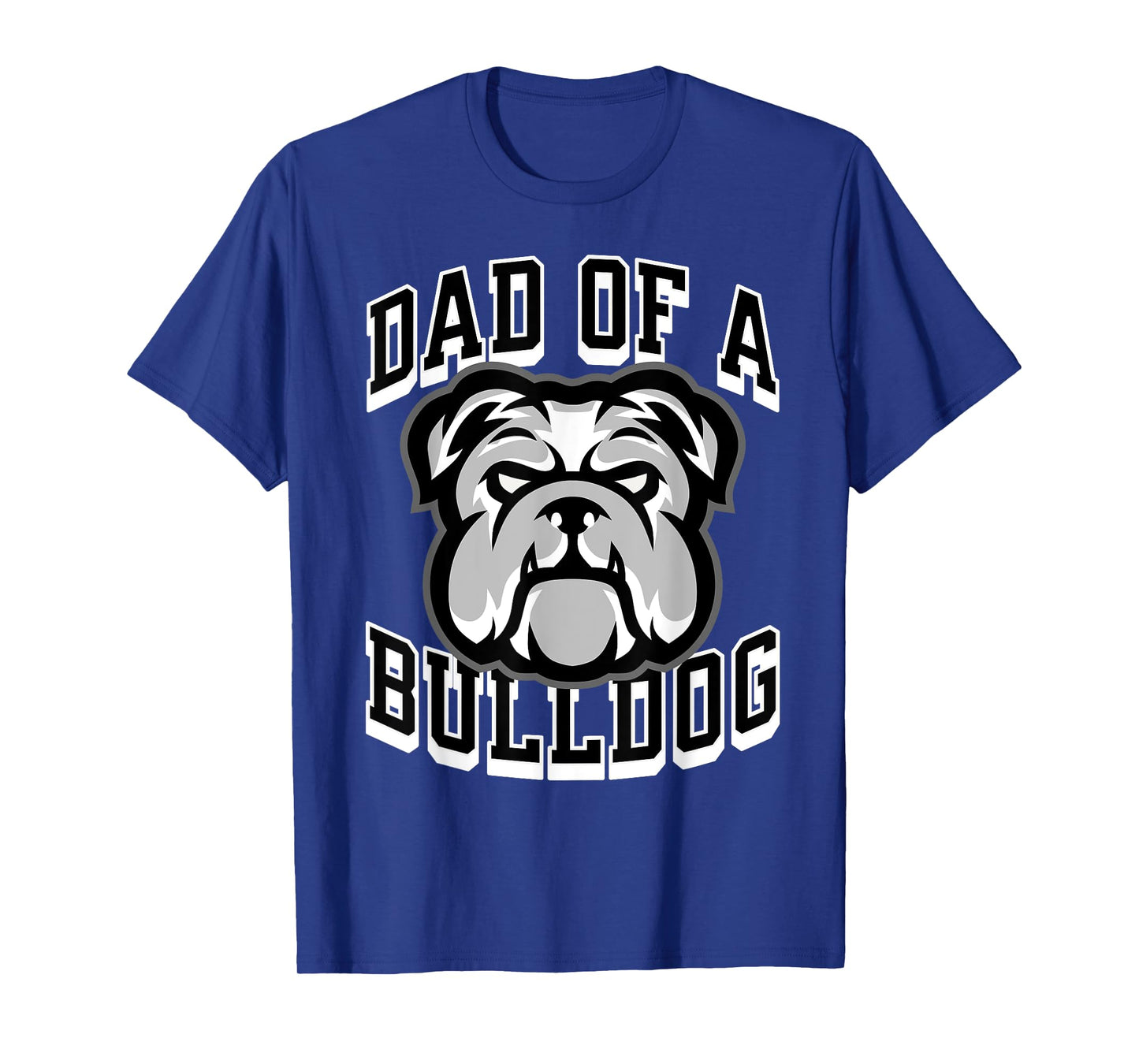 Dad of a Bulldog Football Game Day Print Dad Black Bulldogs T-Shirt