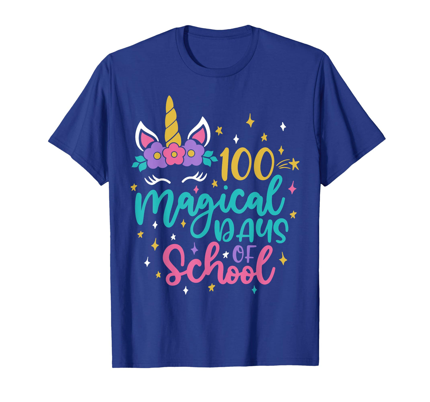100th Day of School Unicorn 100 Magical Days Teacher Girls T-Shirt