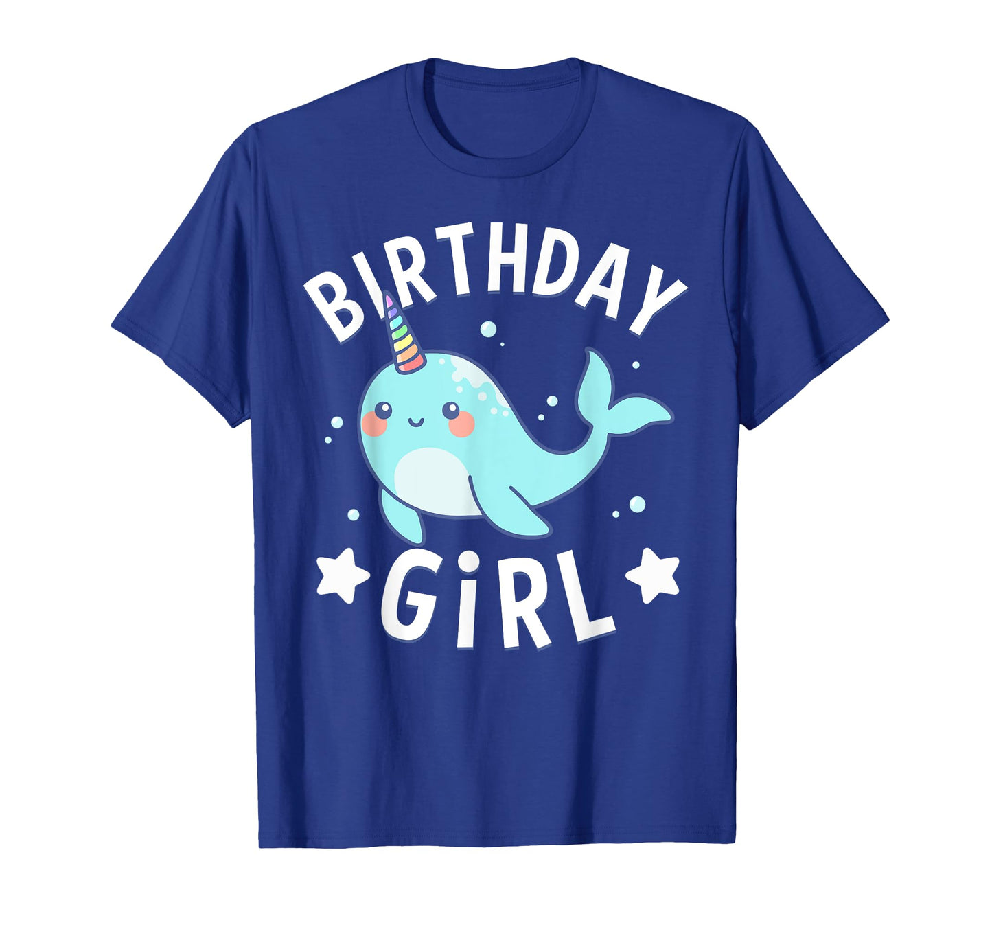 Birthday For Girl Party Cute Narwhal Sea Unicorn T-Shirt