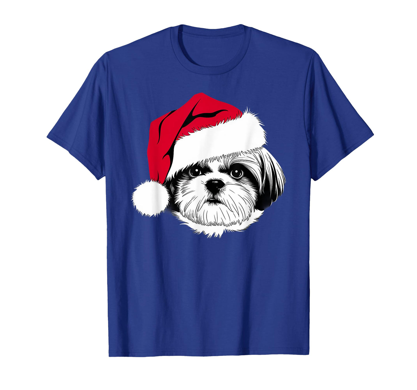 Joyful Shih Tzu Santa Dog on Shih Tzu Christmas Men Women Kids T-Shirt