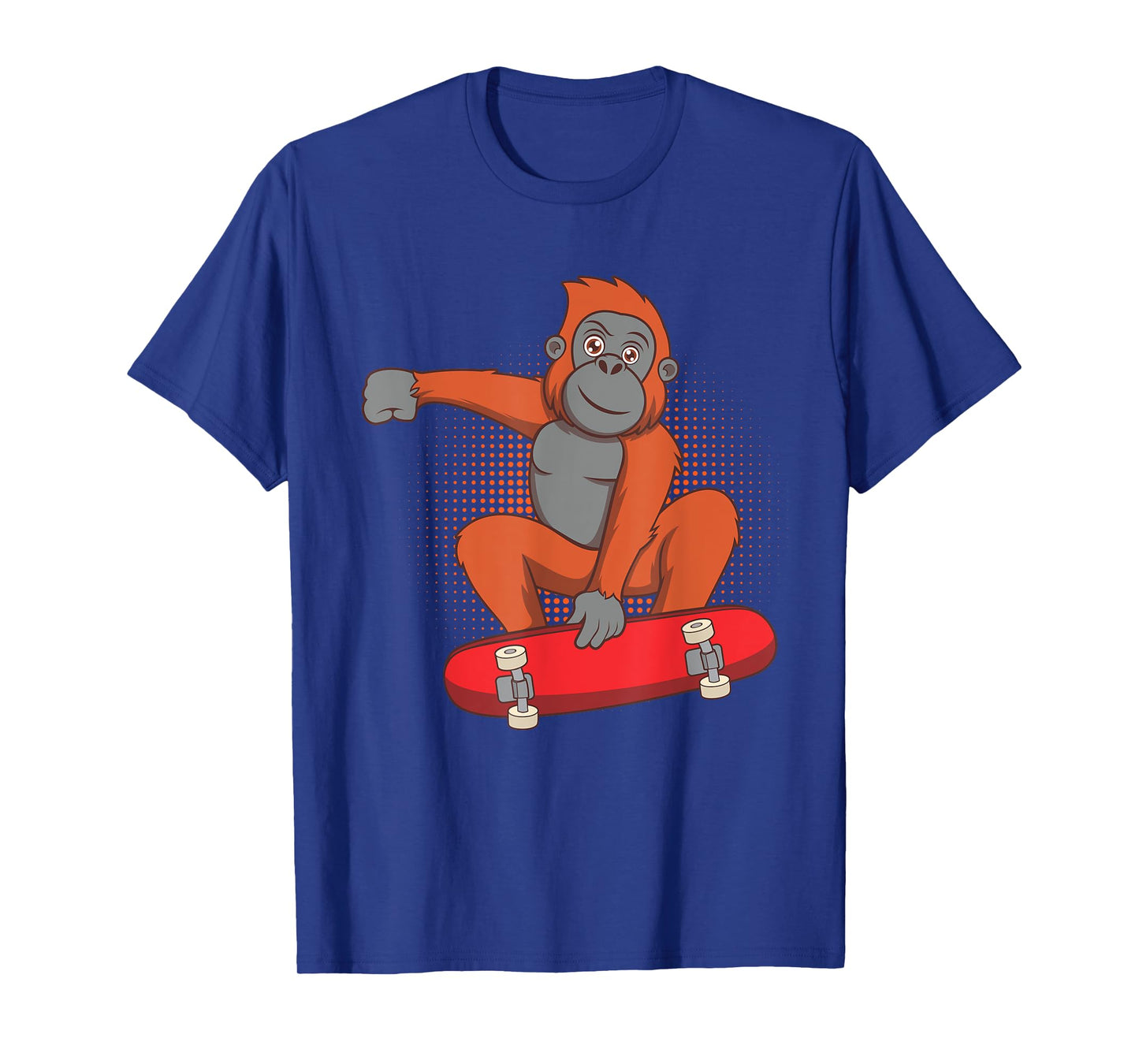 Orangutan Skating Funny Skateboard Monkey T-Shirt