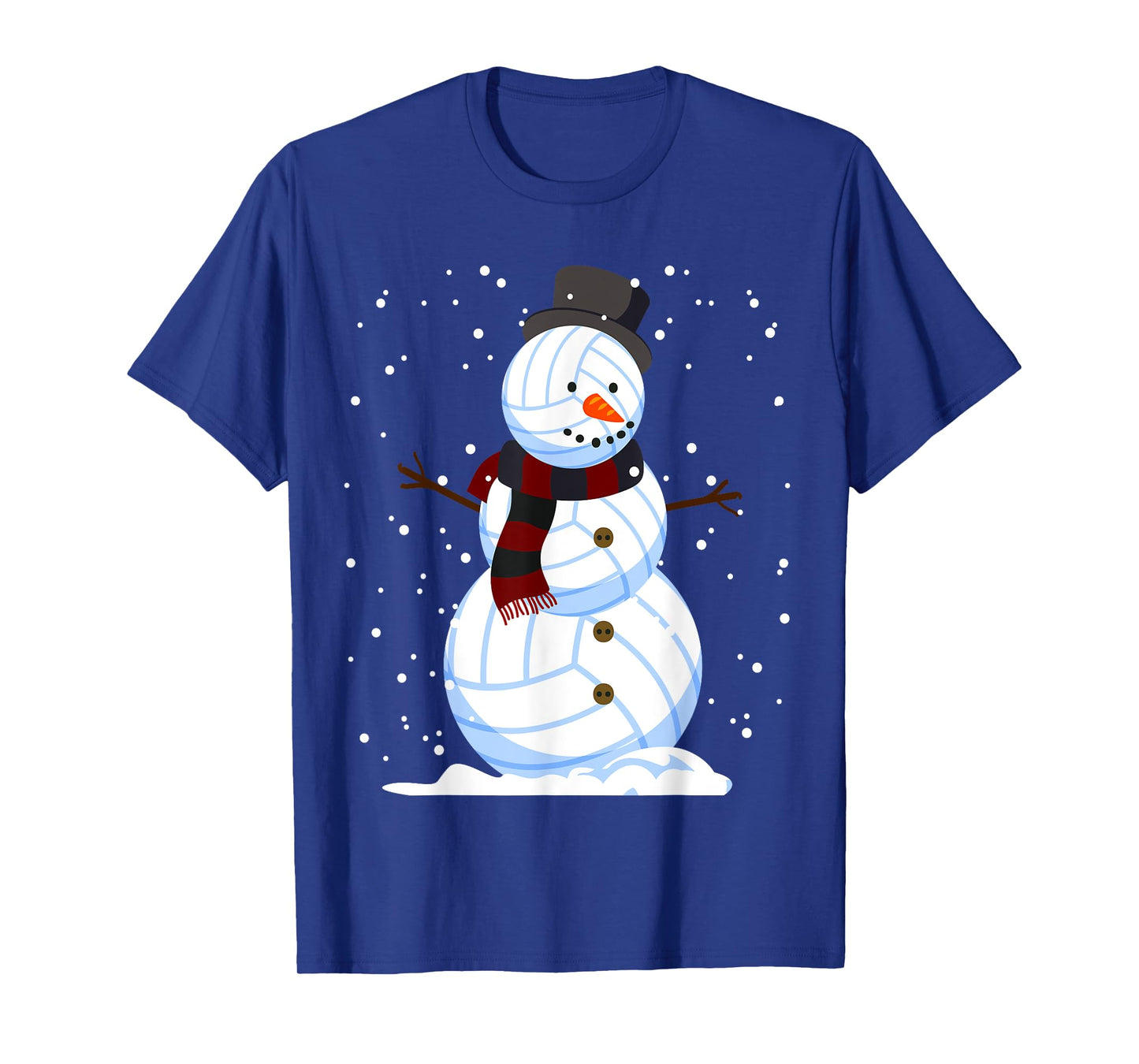 Volleyball Snowman Christmas Design For Player Boys Girls T-Shirt