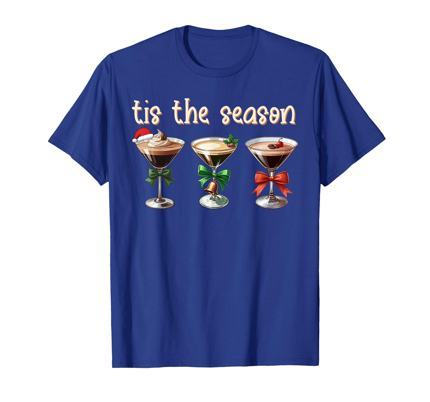 Tis The Season Espresso Martini Cocktail Glasses Xmas Party T-Shirt