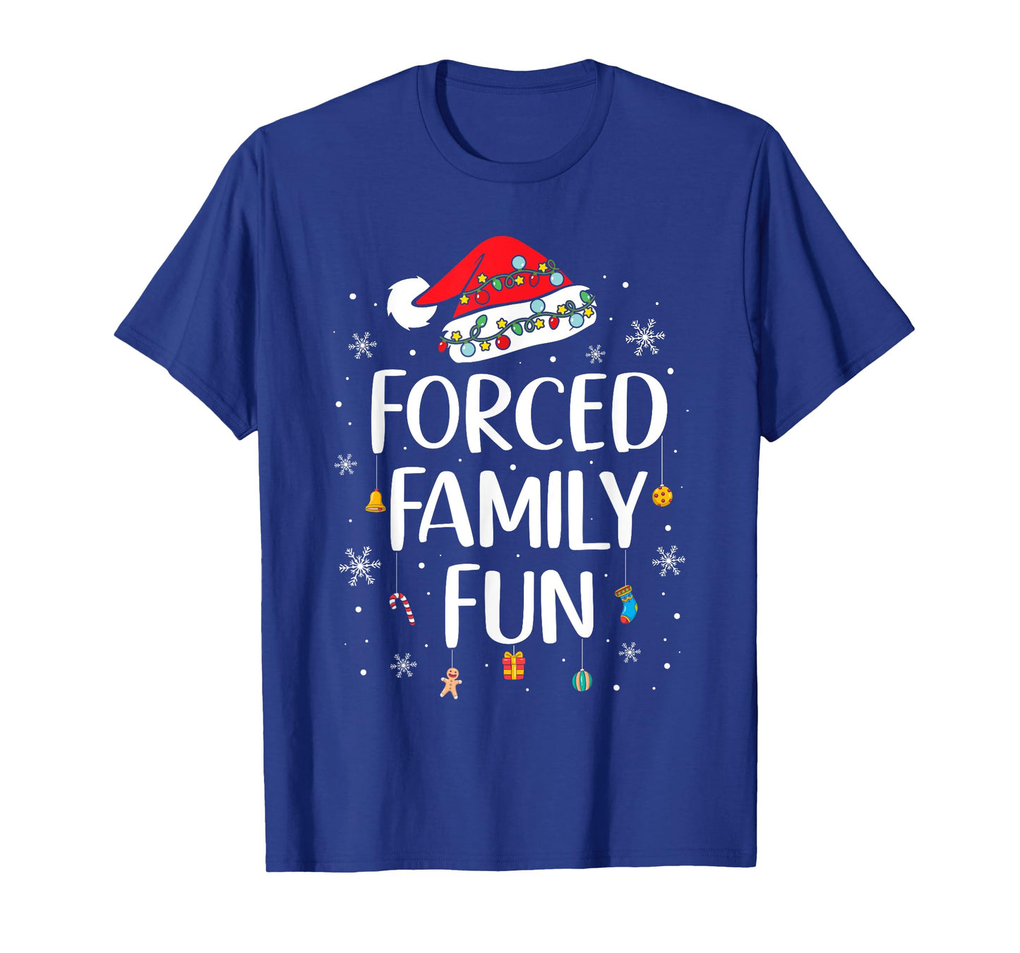 Forced Family Funny Sarcastic Christmas Xmas Pajama T-Shirt