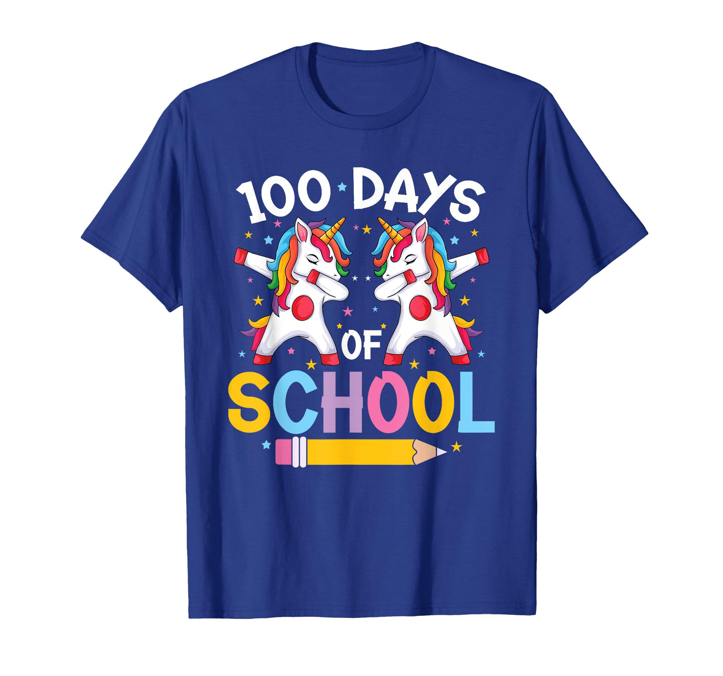 Happy 100th Day Teacher & Girls - 100 Days Of School Unicorn T-Shirt