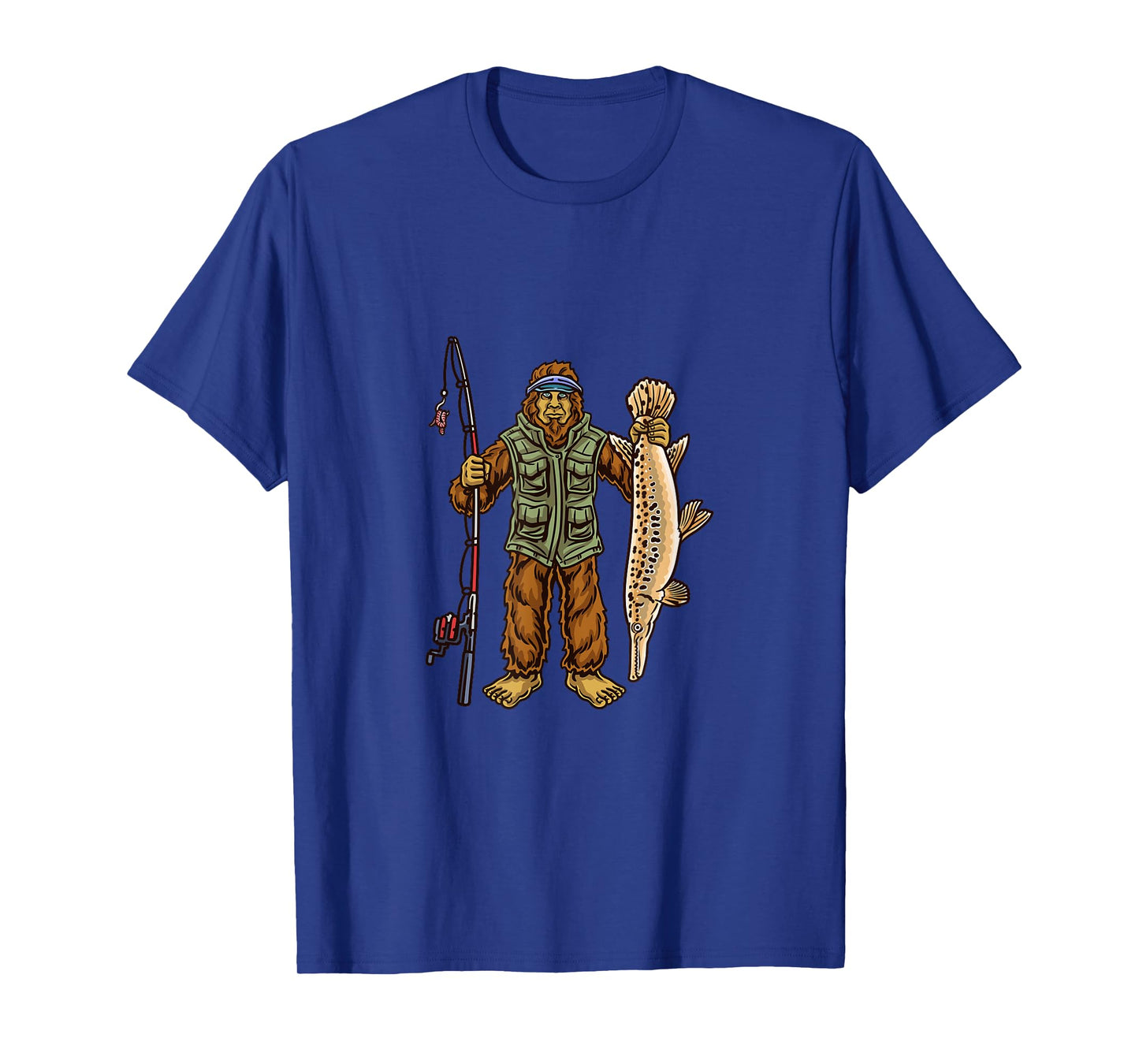 Alligator Gar Fishing Bigfoot Fisherman T-Shirt