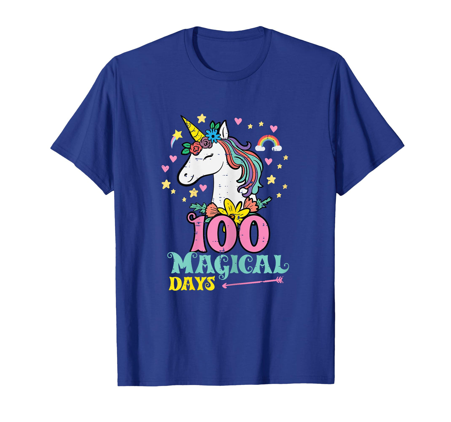 100 Days Unicorn 100th Day School Teacher Women Girls Kids T-Shirt