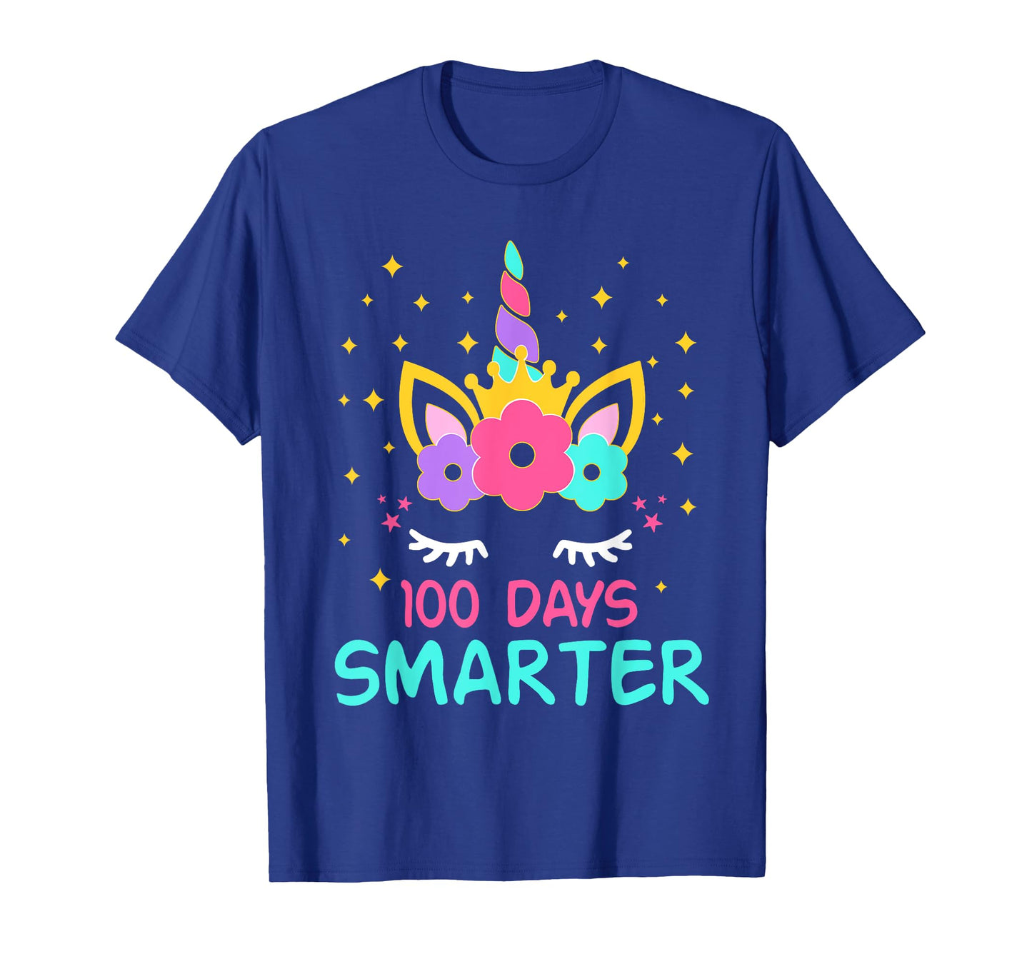 100 days of school Cute Unicorn 100th Day Of School Girls T-Shirt