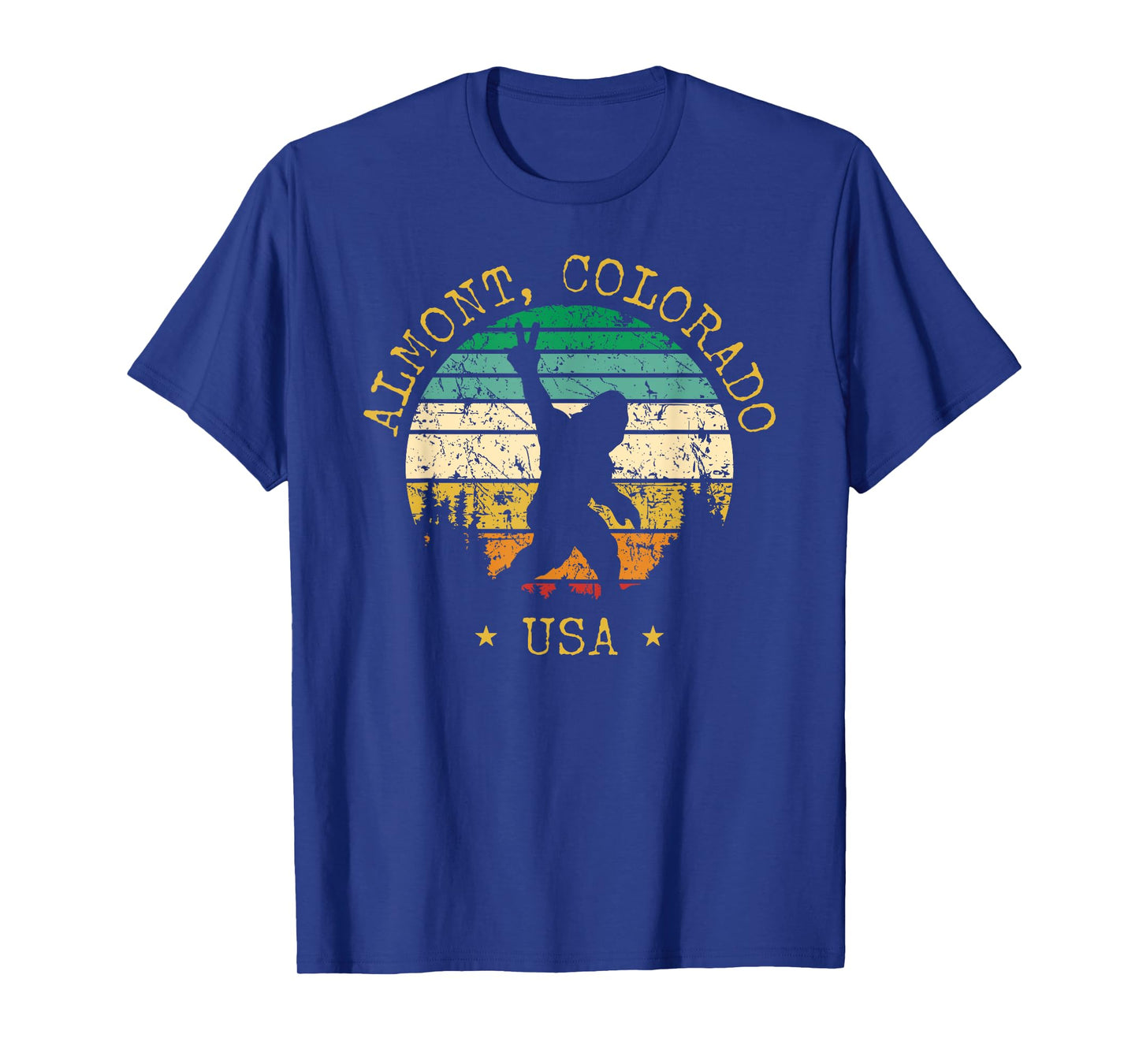 Almont Colorado USA Sasquatch Peace Sign Bigfoot Design T-Shirt