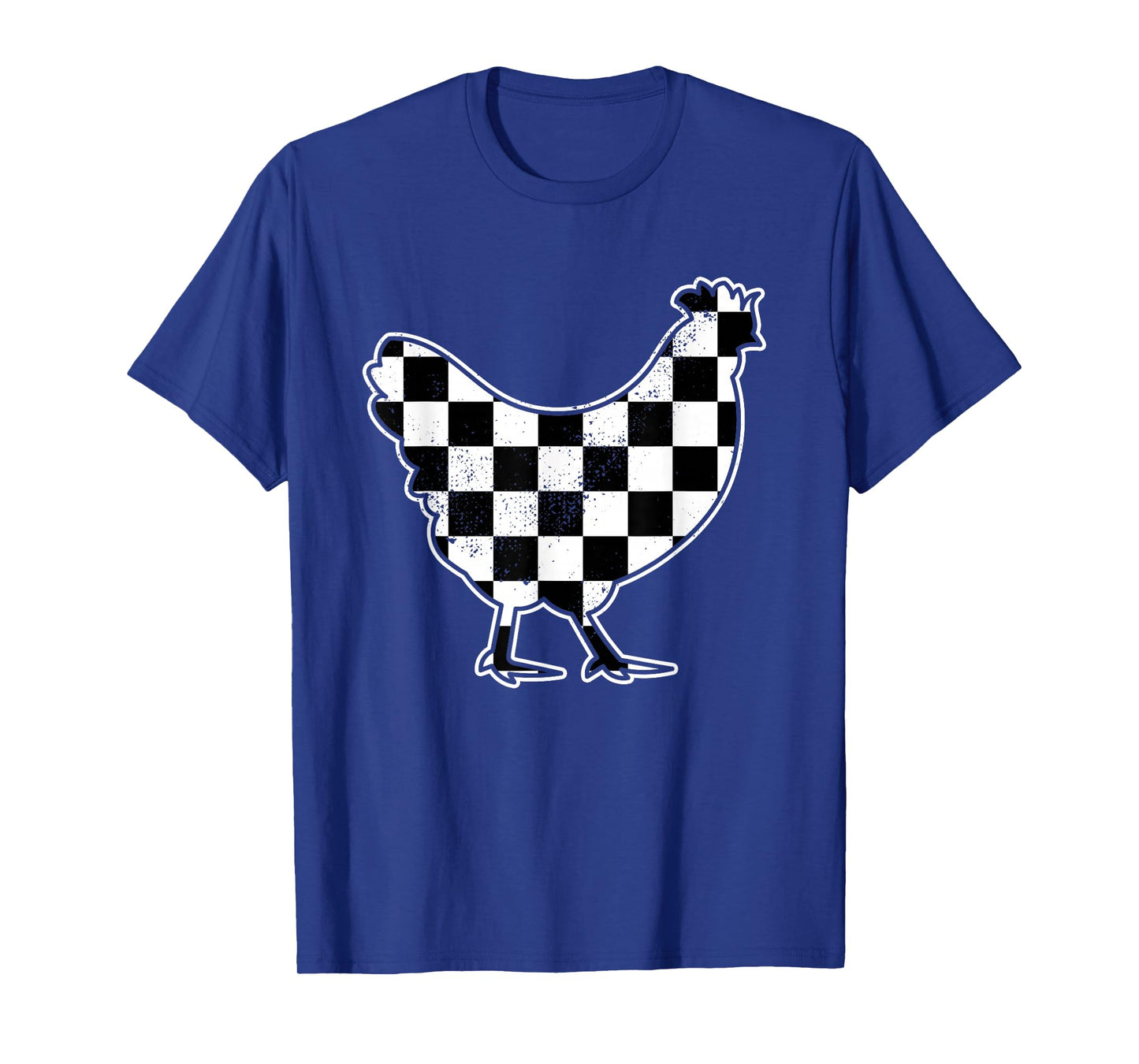 Checkered Chicken Farmer Chicken Race Car Boys Chicken T-Shirt