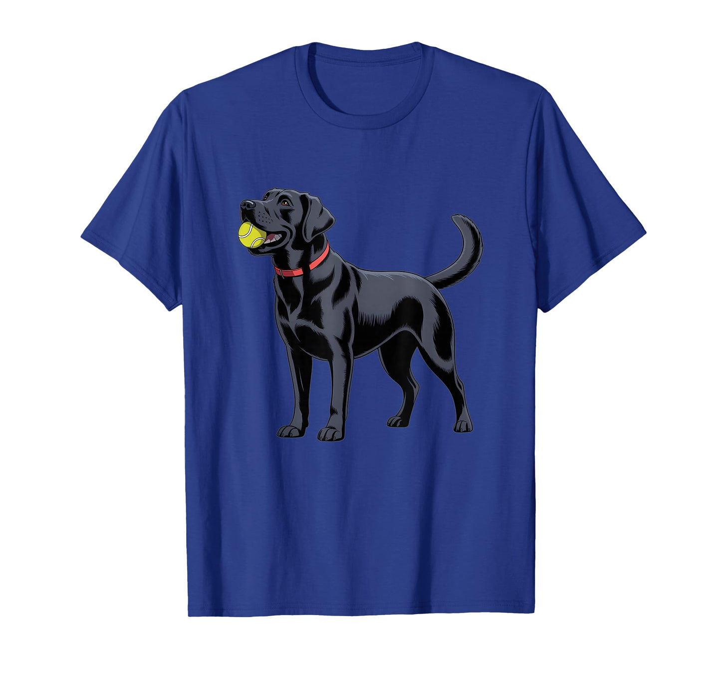 Black Labrador Retriever Black Lab Dog Fetch Tennis Ball T-Shirt