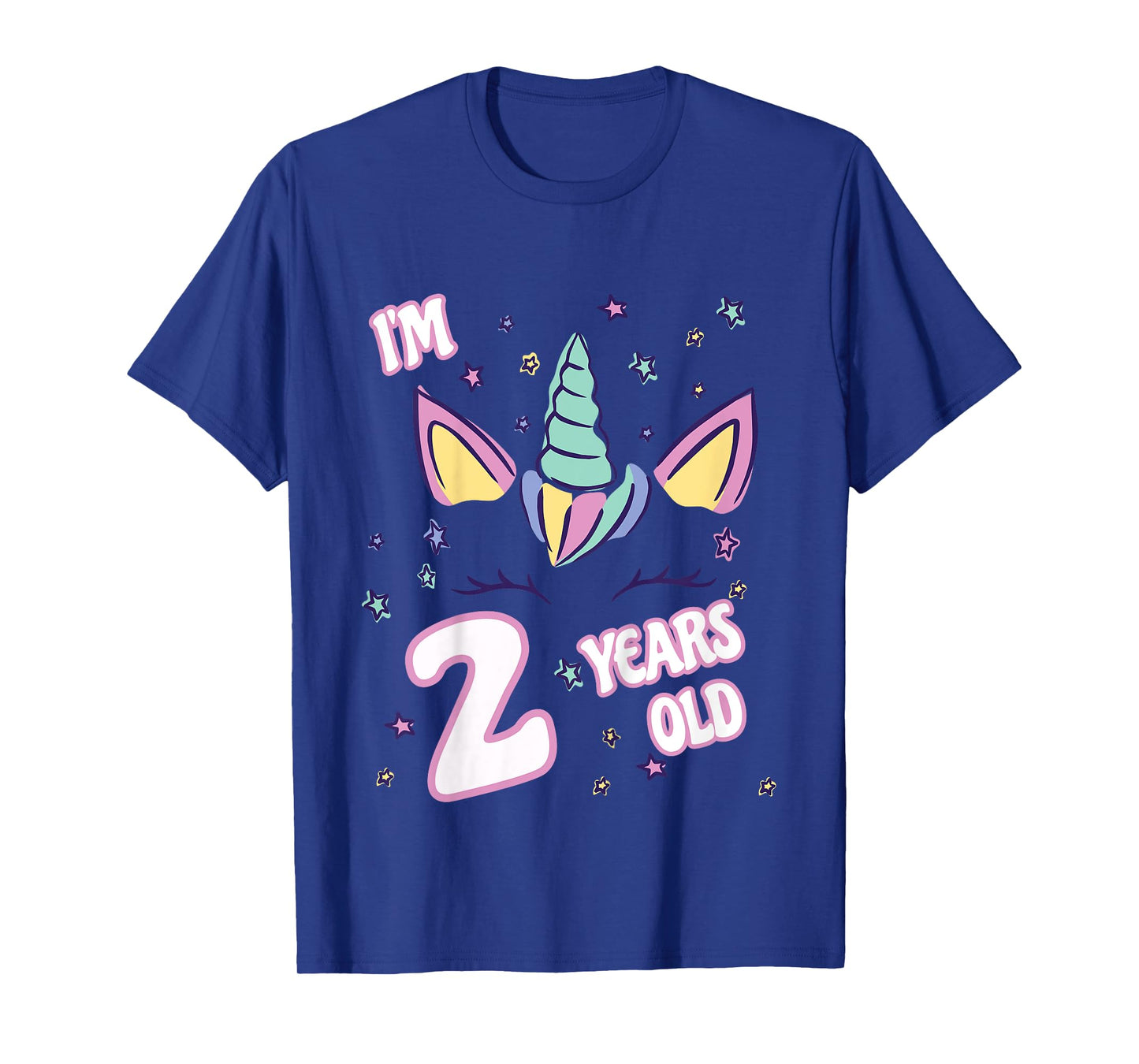 Unicorn 2nd birthday i'm 2 years old girl unicorn design T-Shirt
