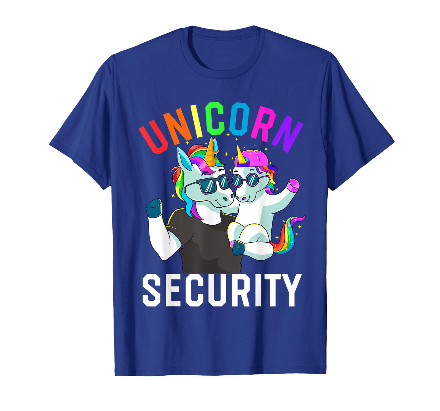 Unicorn Security Boy Brother Baby Sister Dad Family Birthday T-Shirt