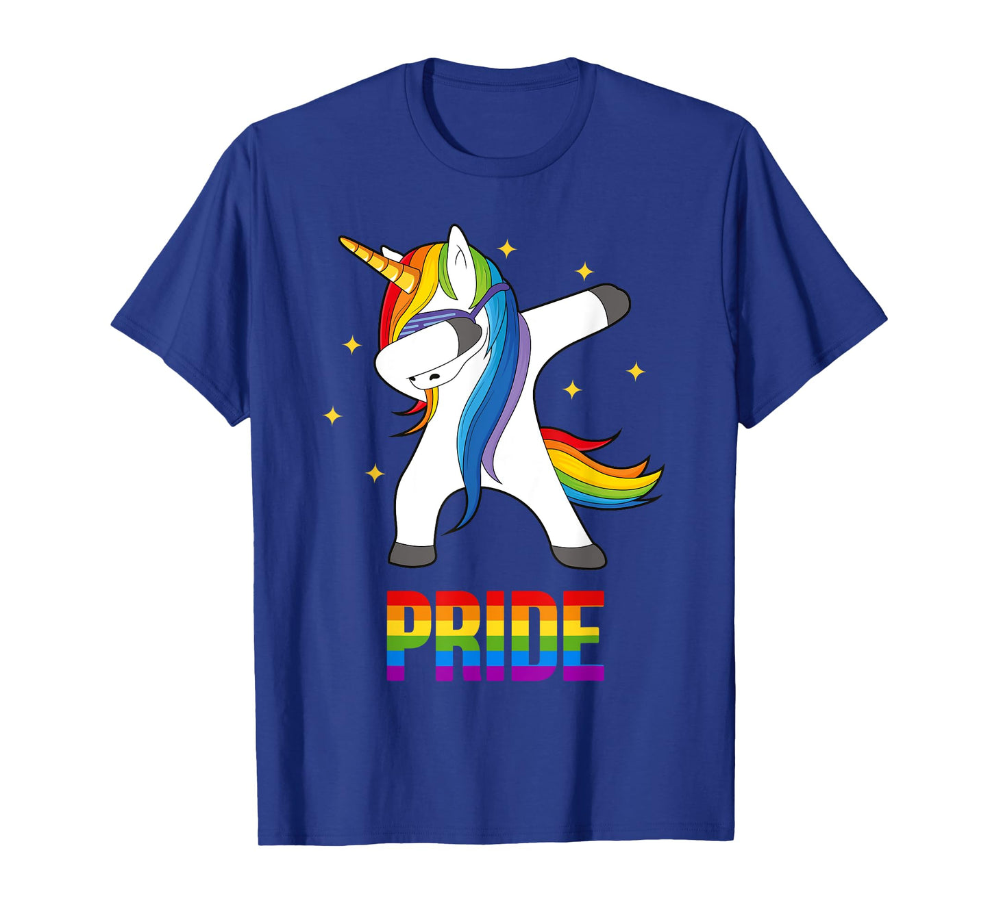 Funny LGBT Present Bi Lesbian Dabbing Unicorn Gay Pride T-Shirt