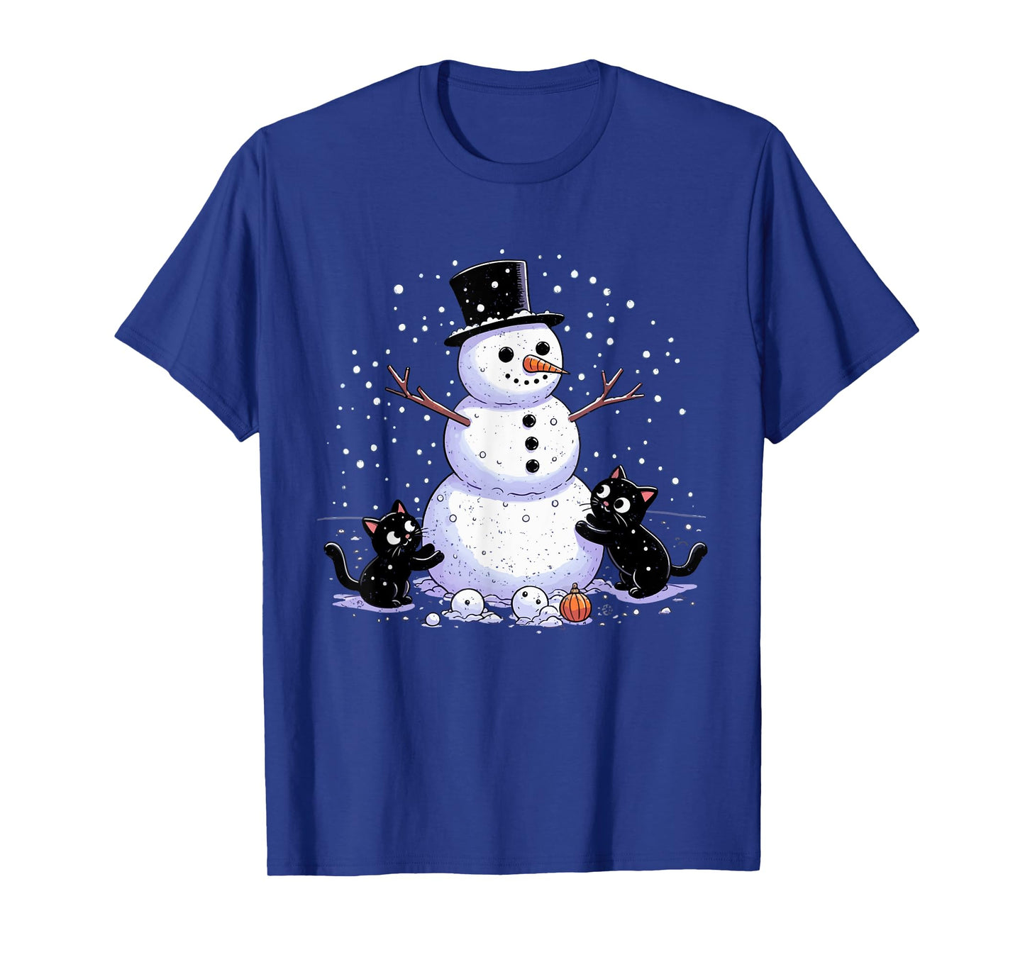 Snowman Cat Lover Christmas Kitten Lover Xmas Winter Holiday T-Shirt