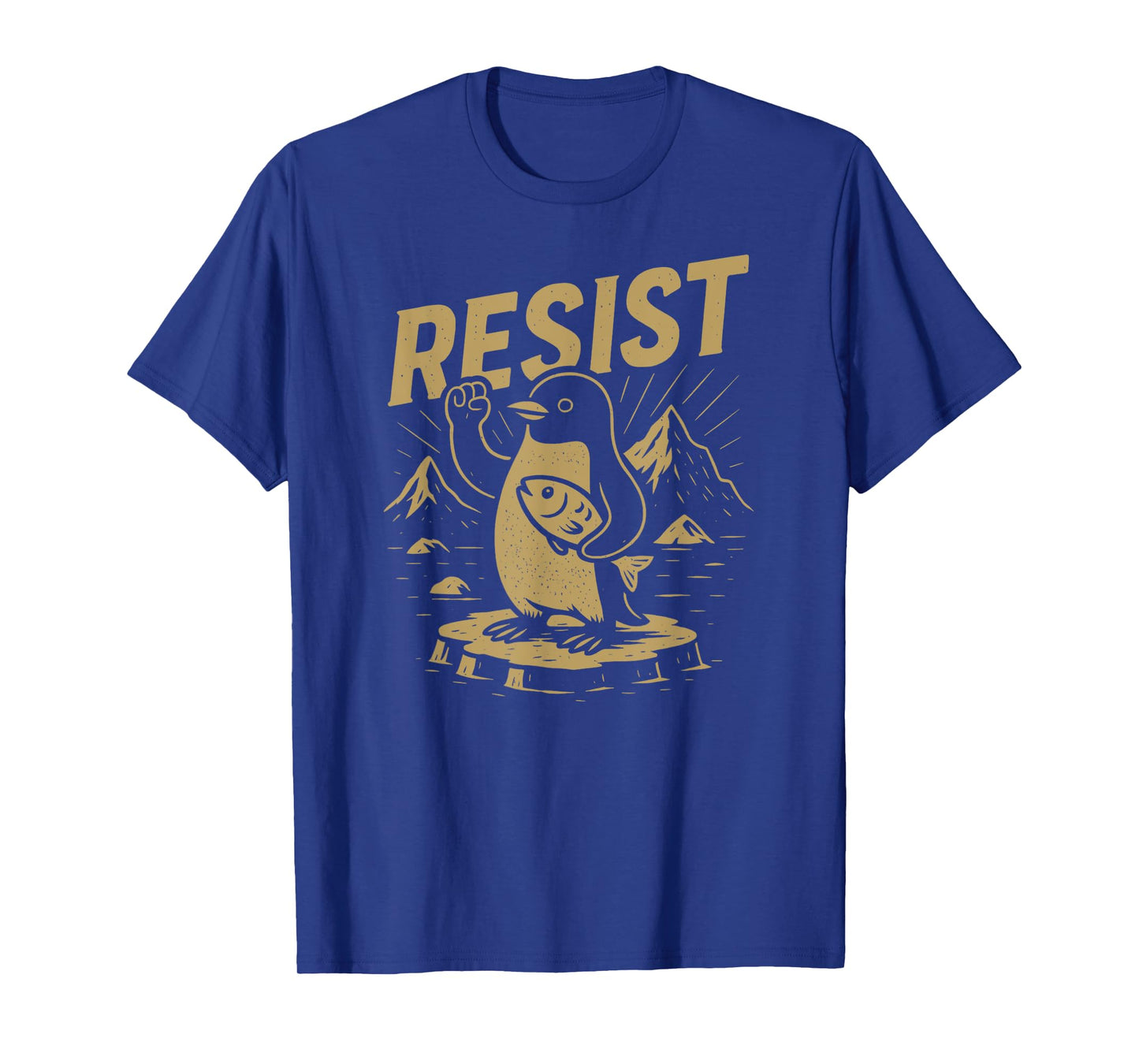 Funny Graphic Penguins Resist Penguin Against Tariffs T-Shirt