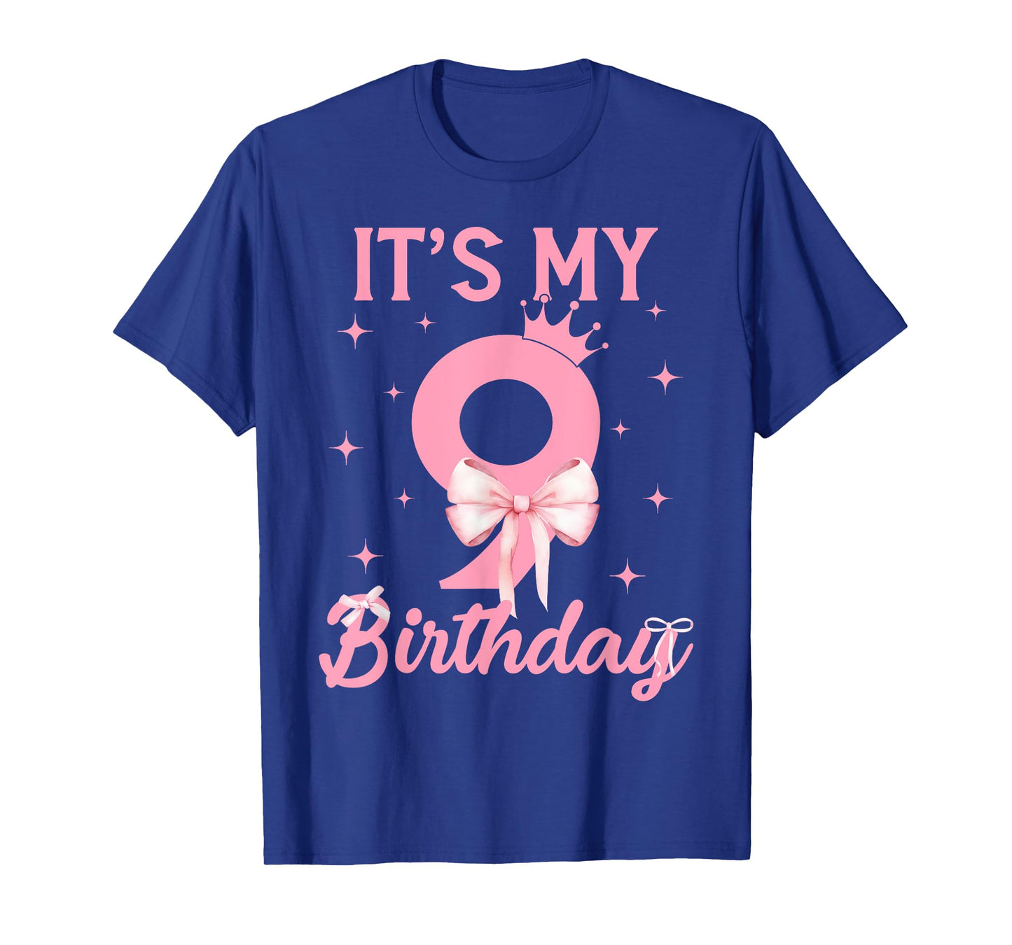 It's My 9th Birthday Girl Coquette Bow 9 Year Old Aesthetic T-Shirt