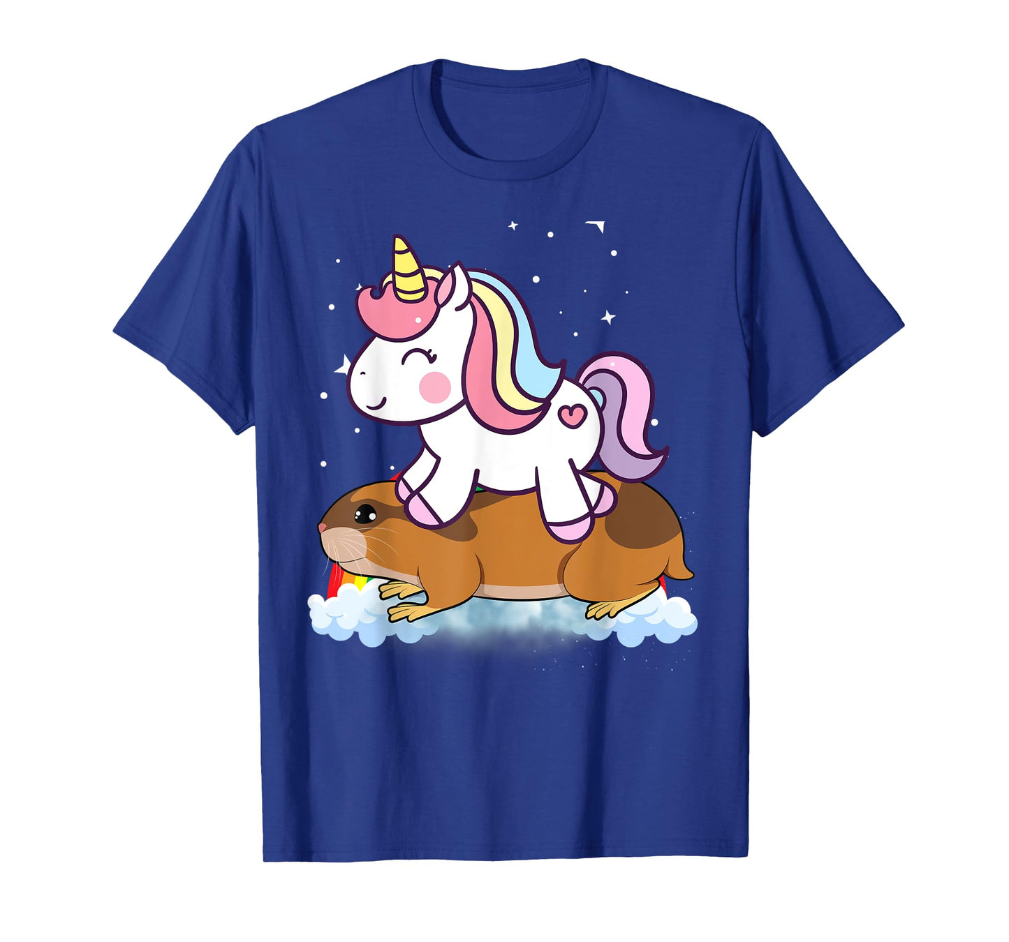 Unicorn Riding Lemming Boys Girls Men Women Kids Rainbow T-Shirt