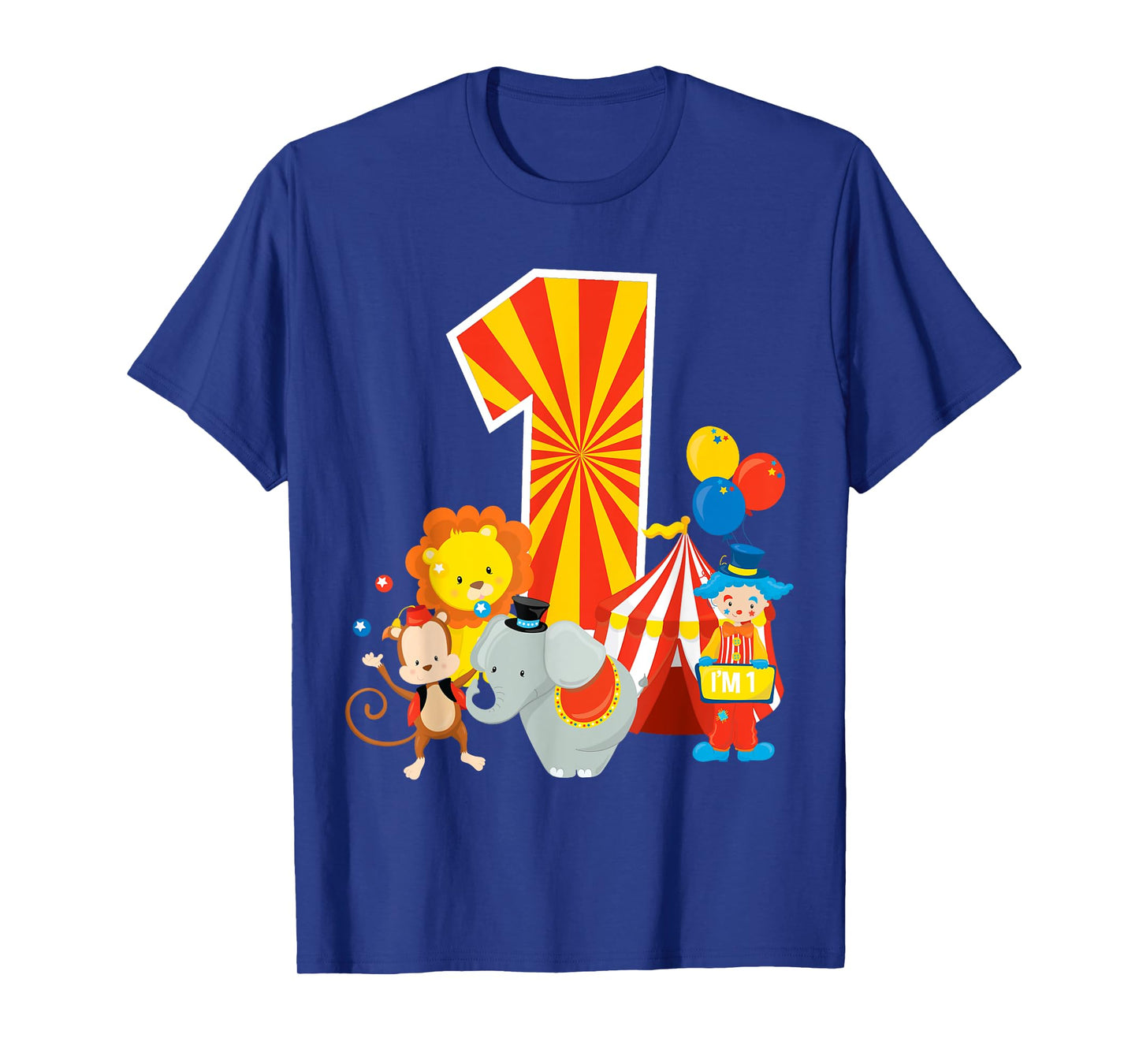 1st Birthday Shirt Boys Girls Circus Theme Birthday Party T-Shirt