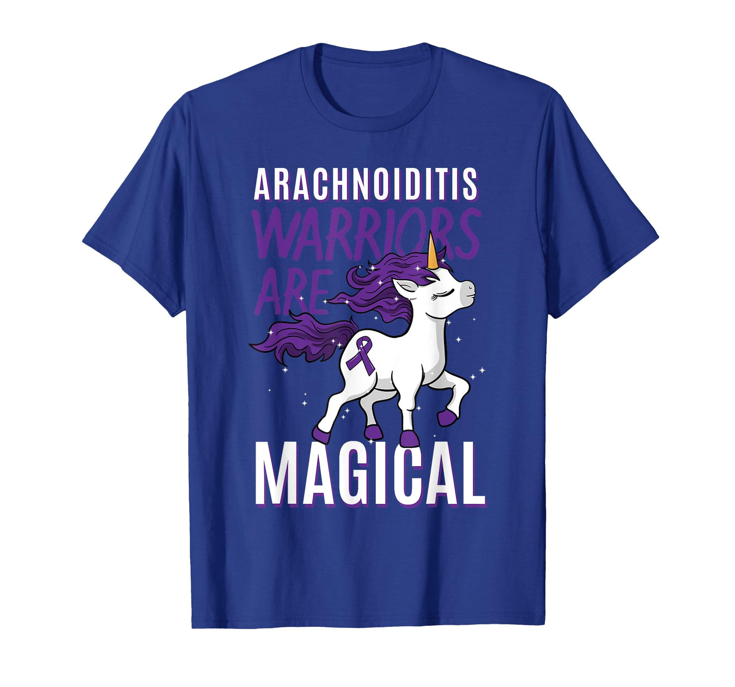 Arachnoiditis Arachnoid Chronic Disorder Warrior Unicorn T-Shirt