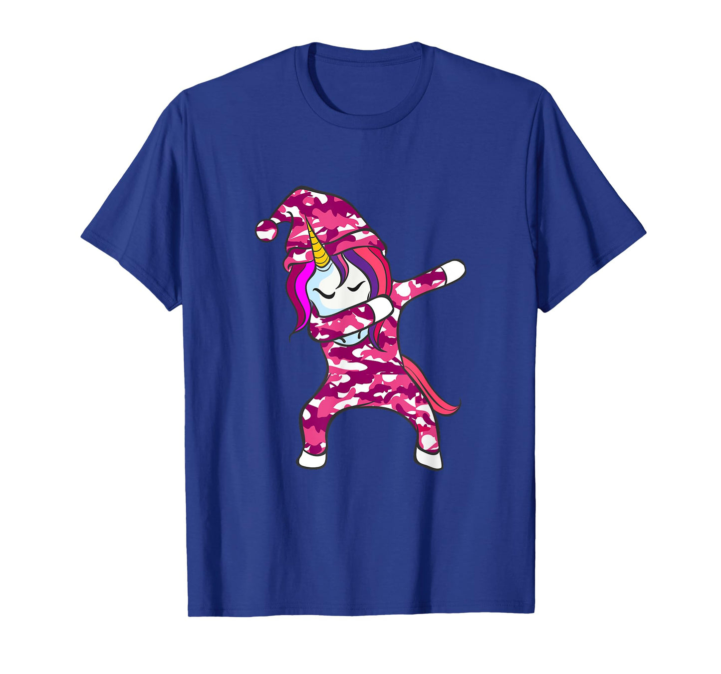 Pink Camo Unicorn Pink Camouflage dabbing unicorn T-Shirt